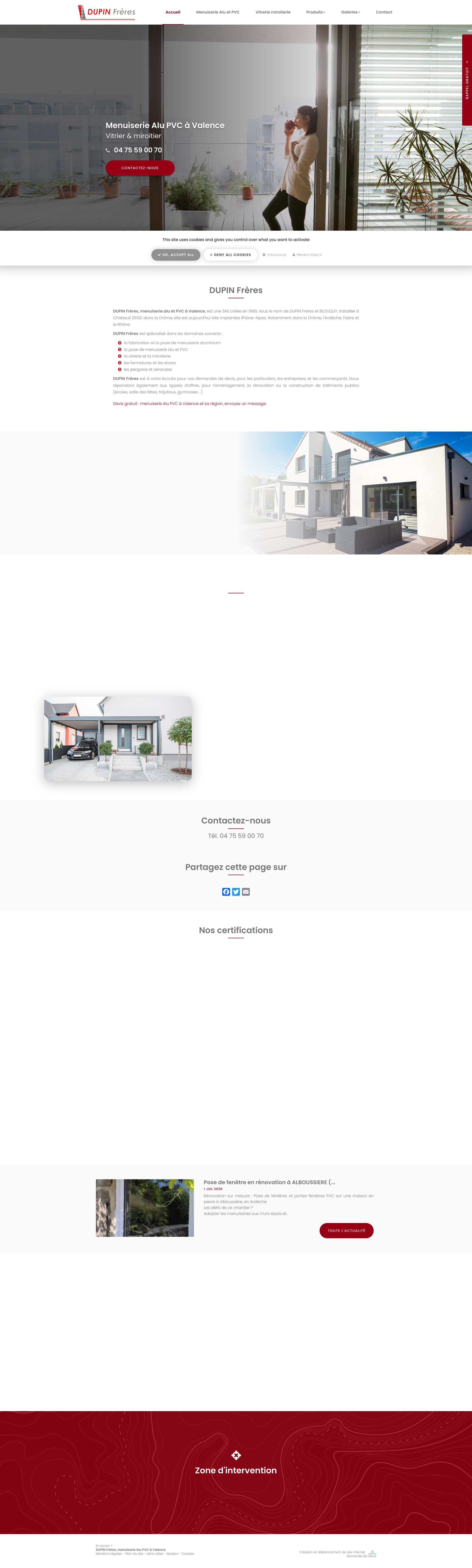 Aperçu du site