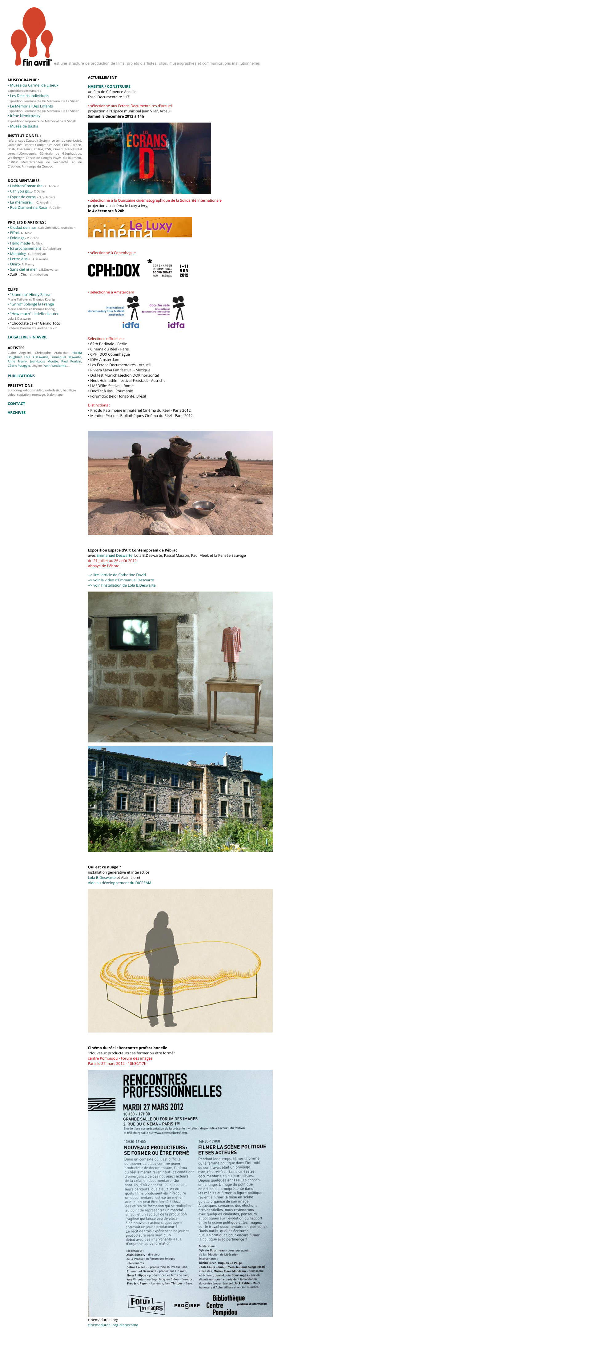 Aperçu du site