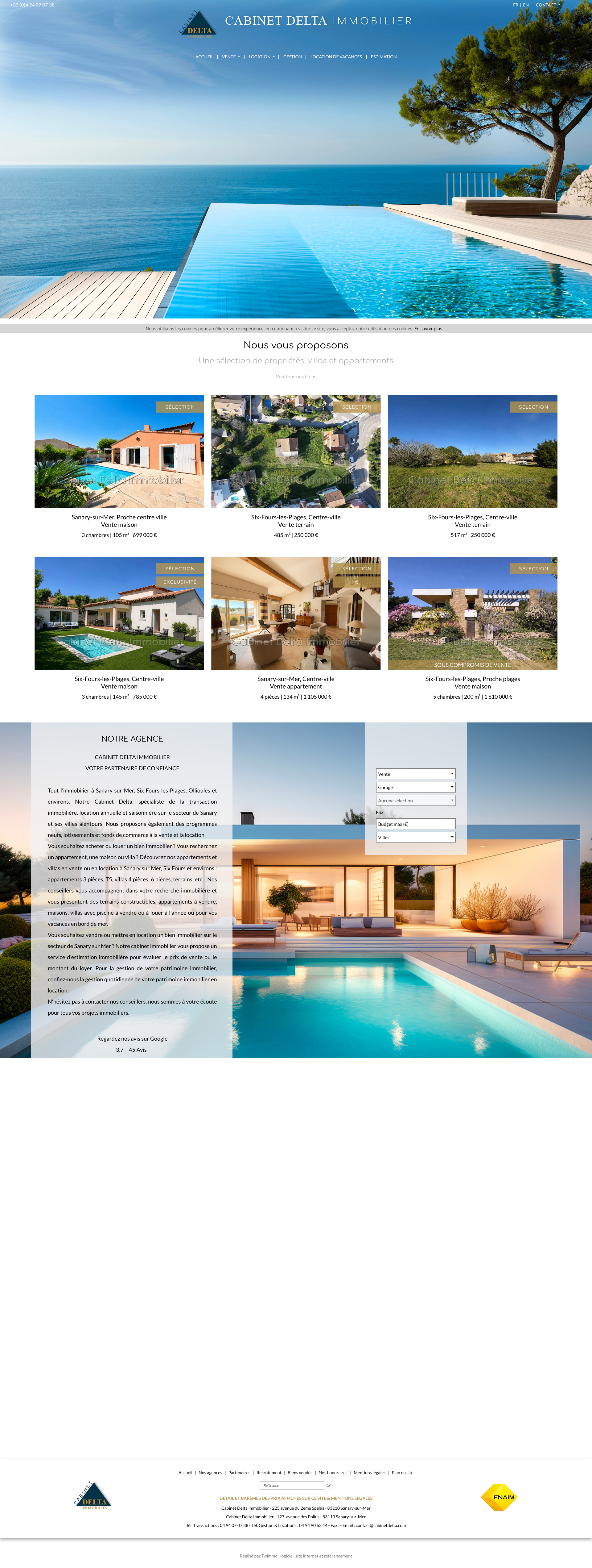 Aperçu du site