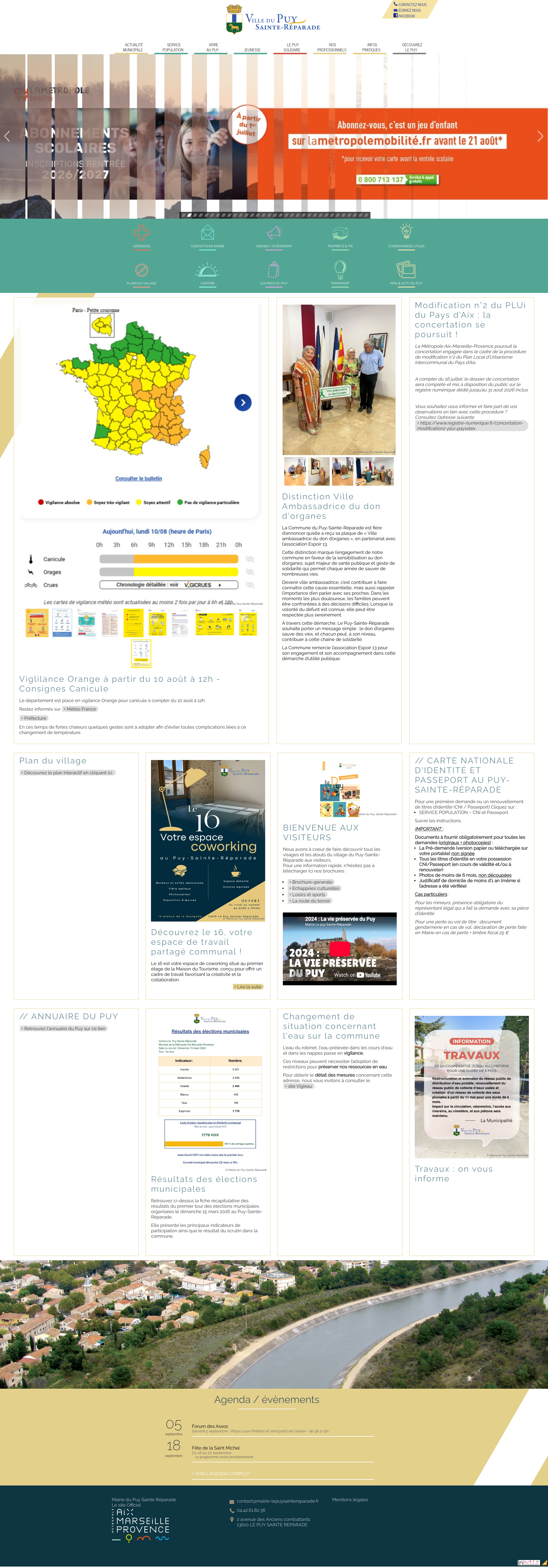 Aperçu du site