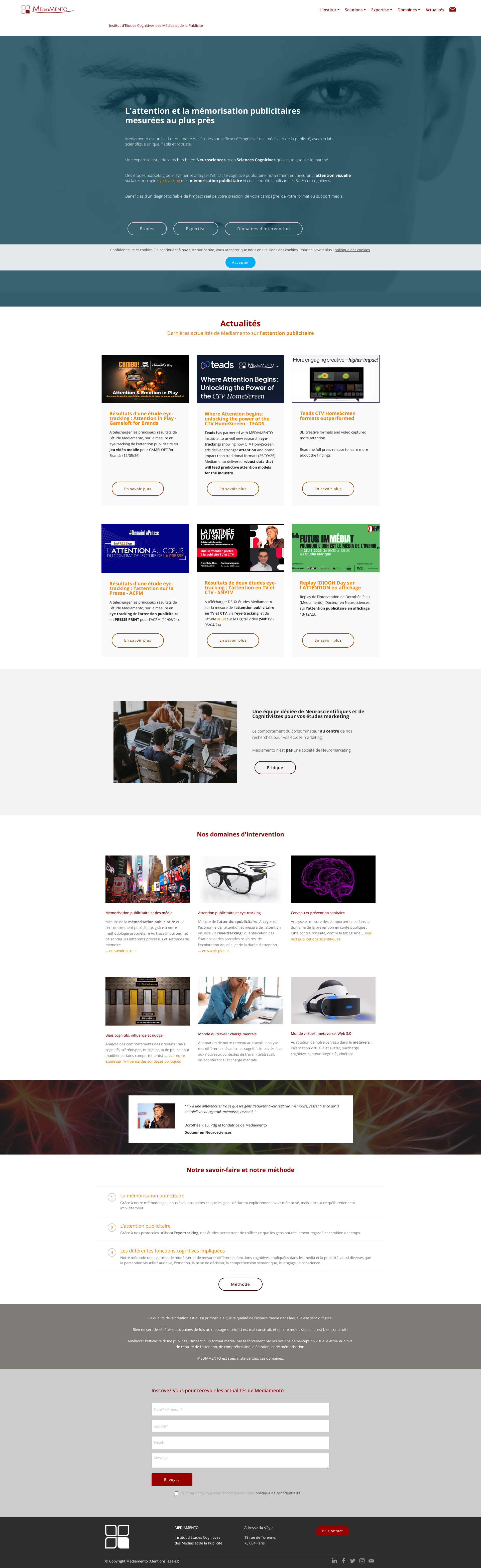 Aperçu du site