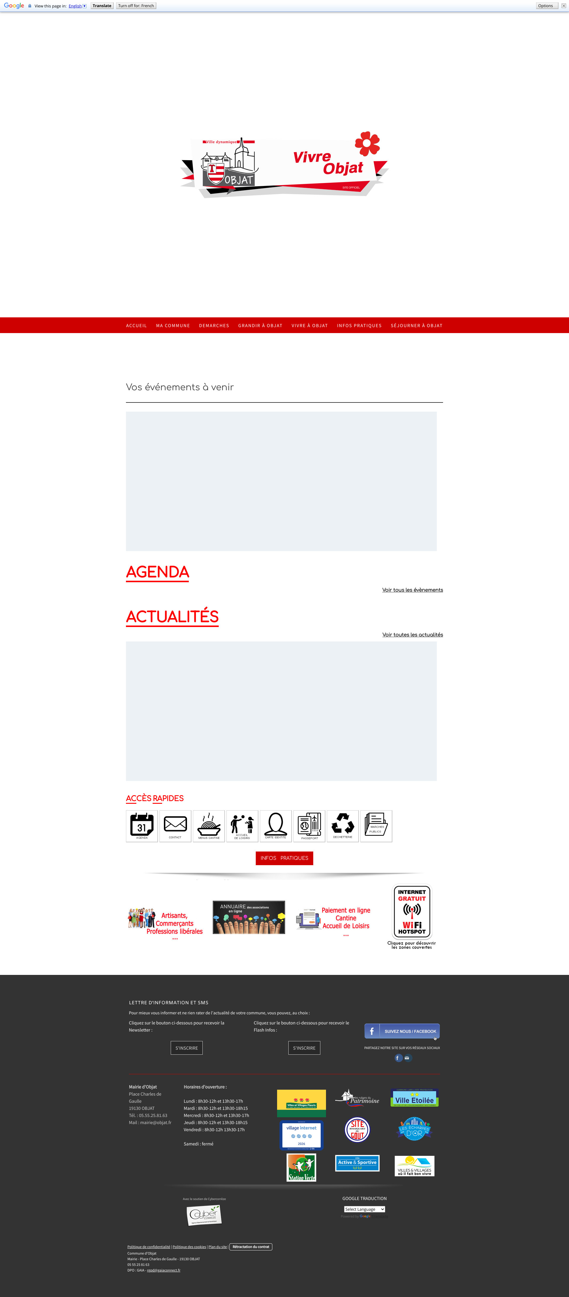 Aperçu du site