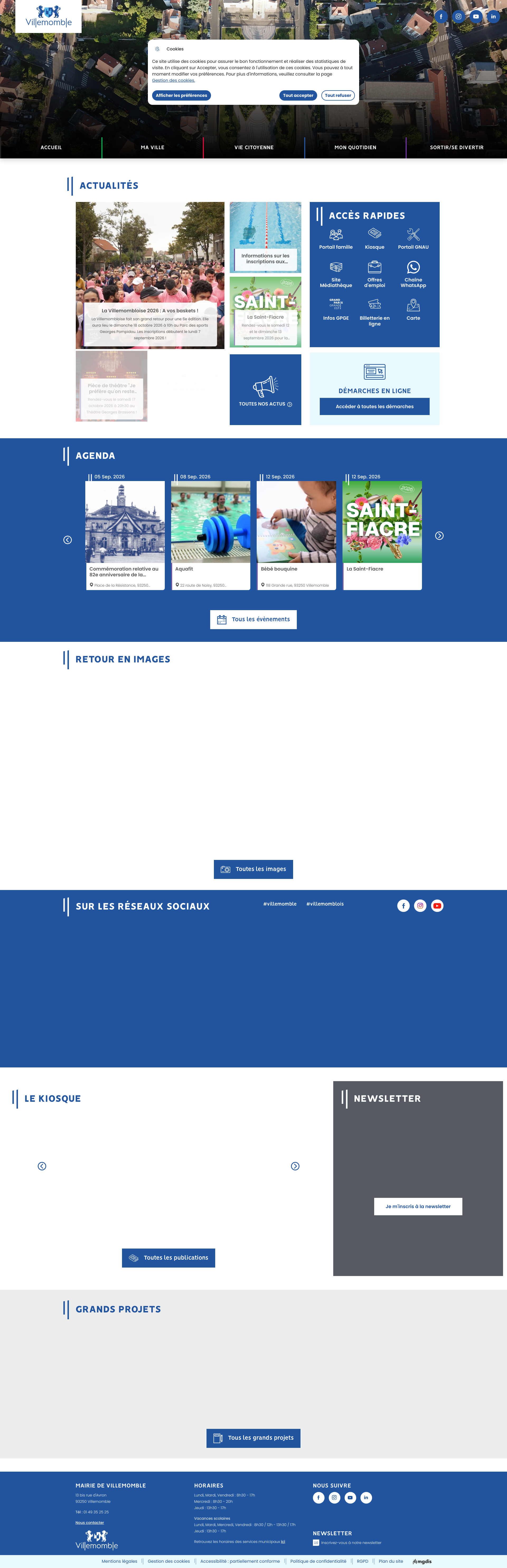 Aperçu du site