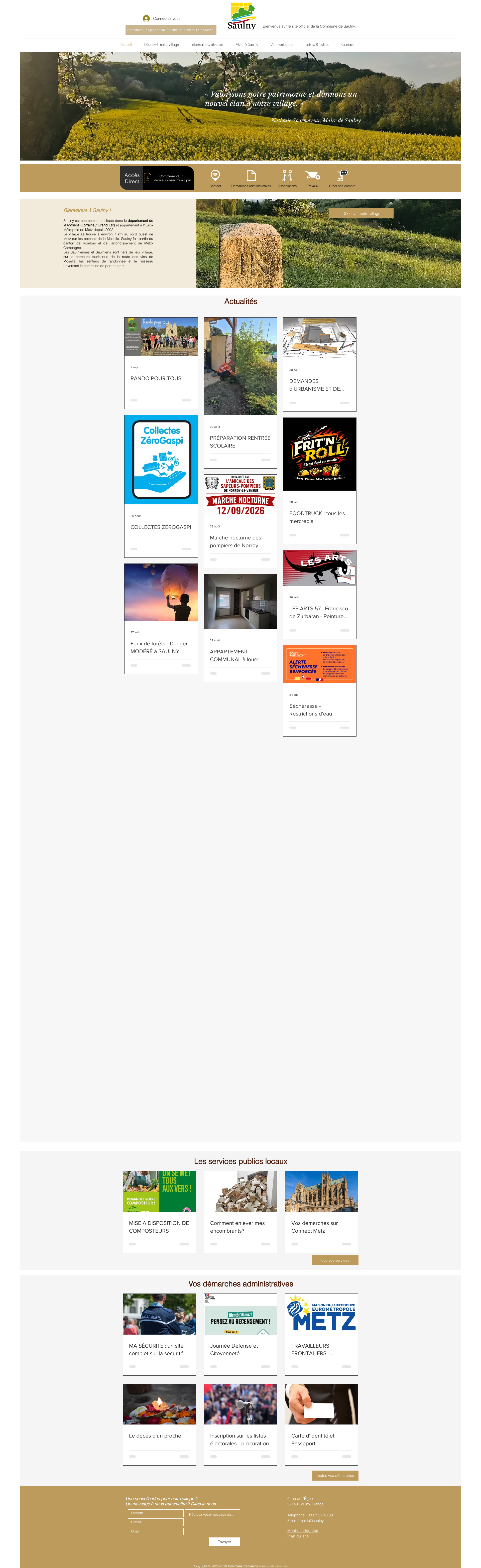 Aperçu du site