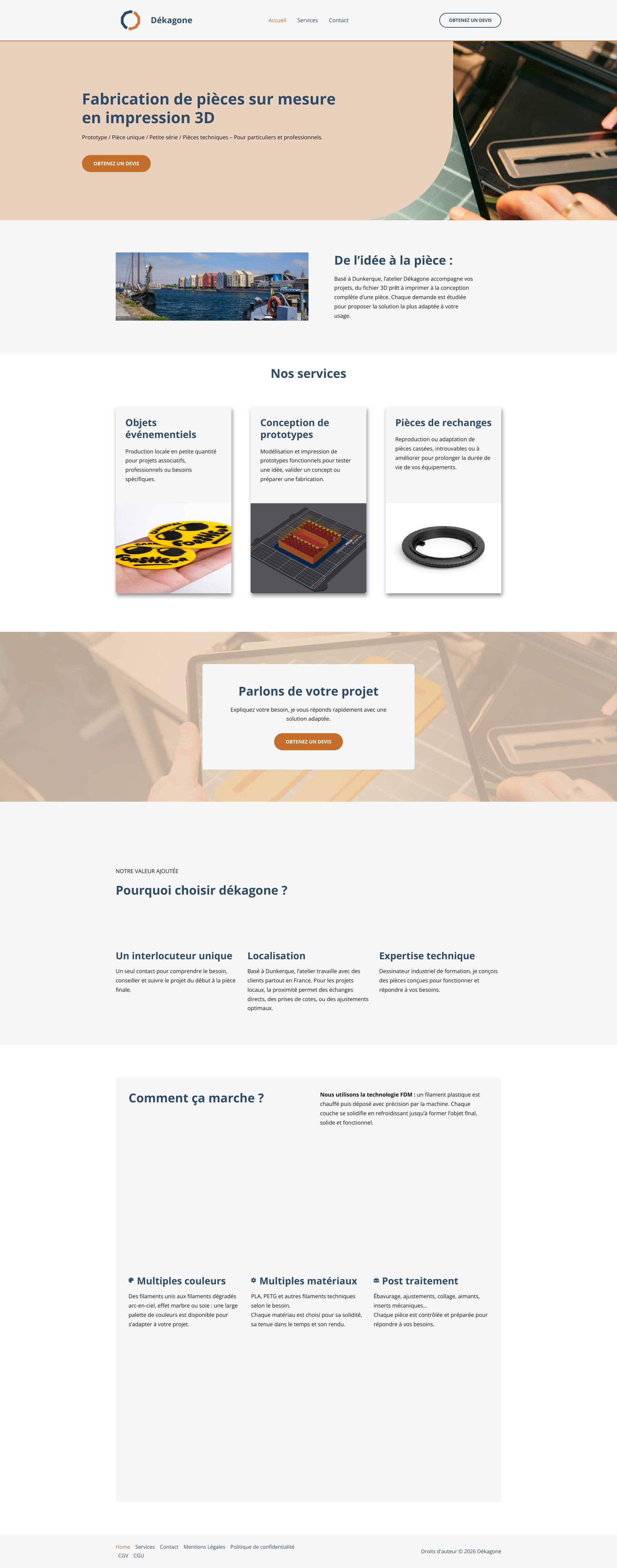 Aperçu du site