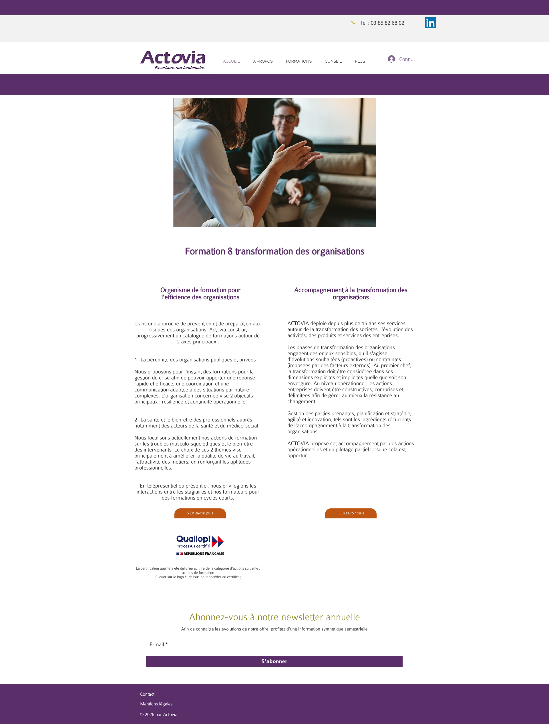 Aperçu du site