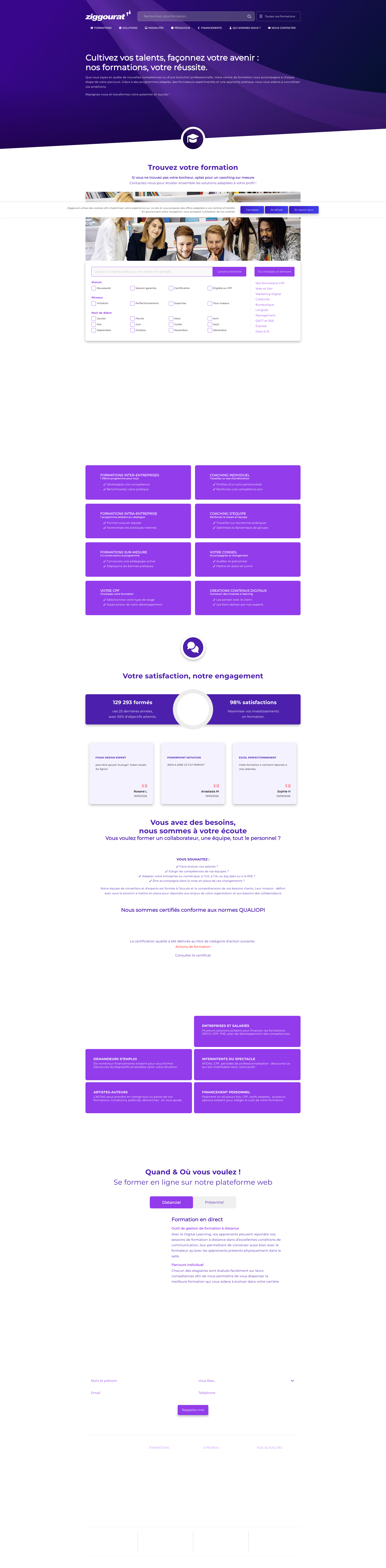 Aperçu du site