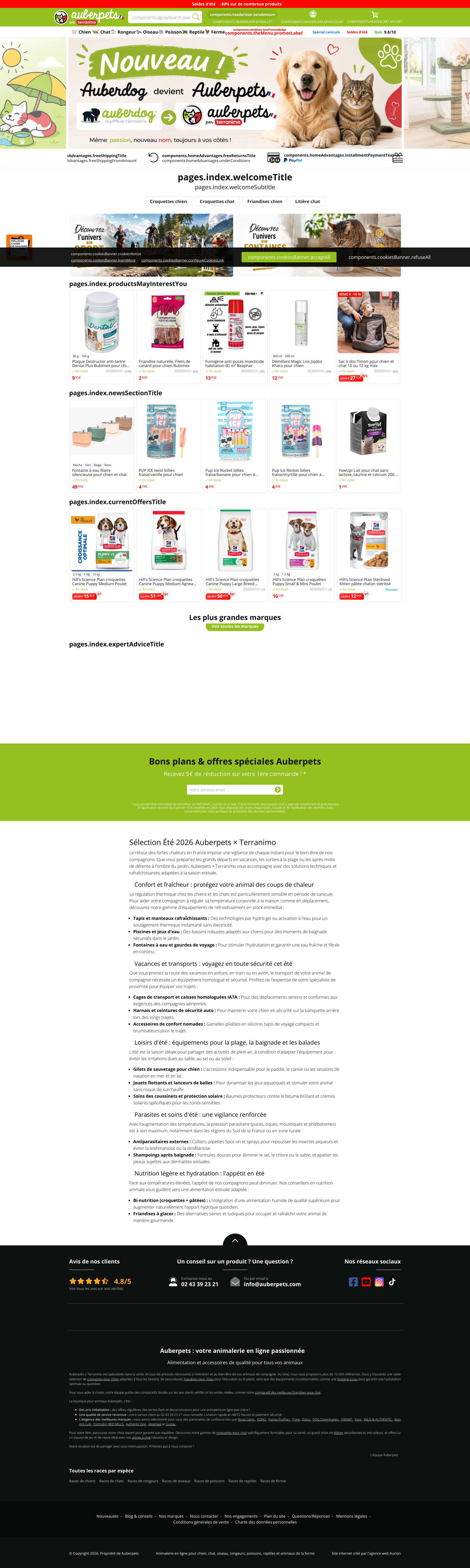 Aperçu du site