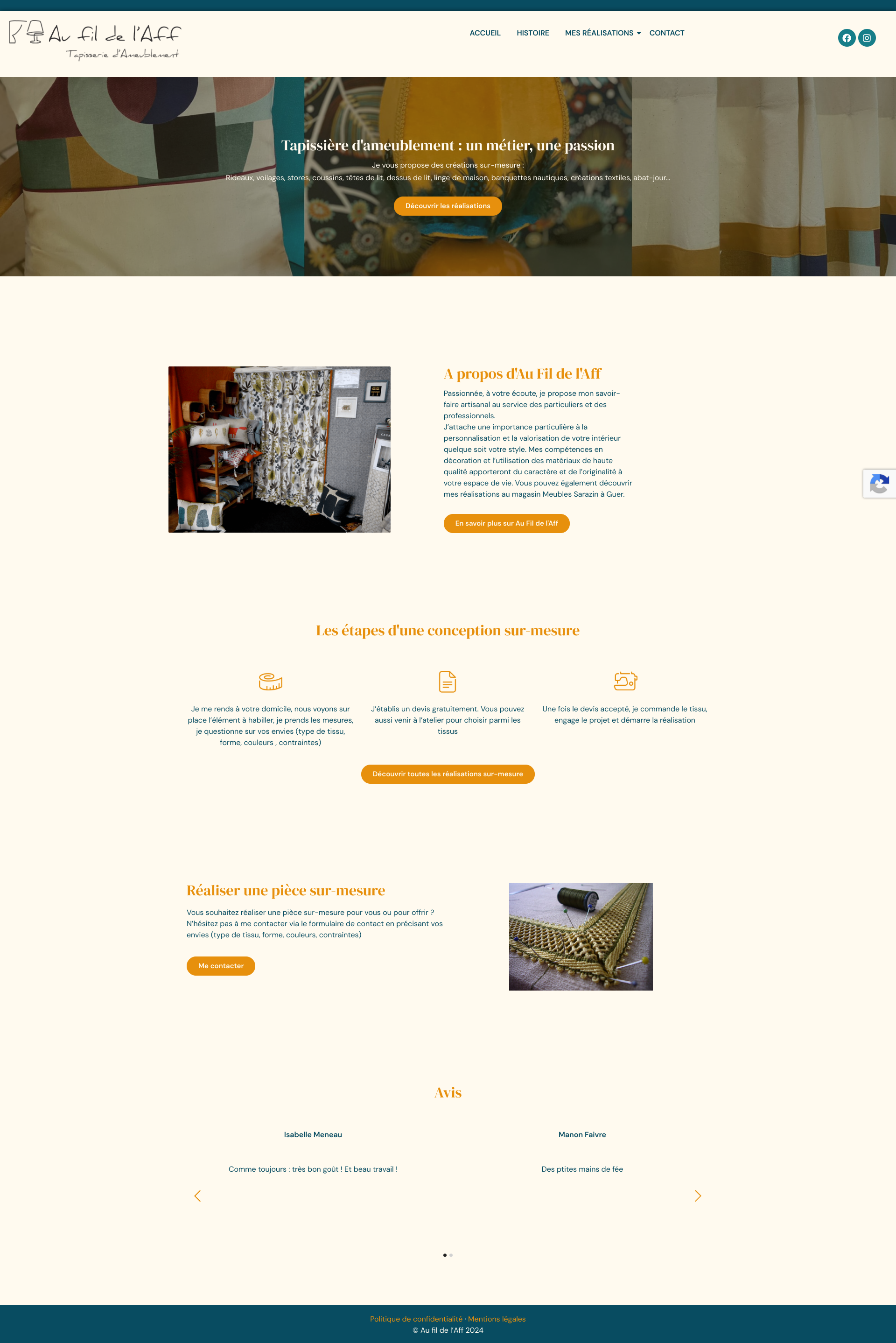 Aperçu du site