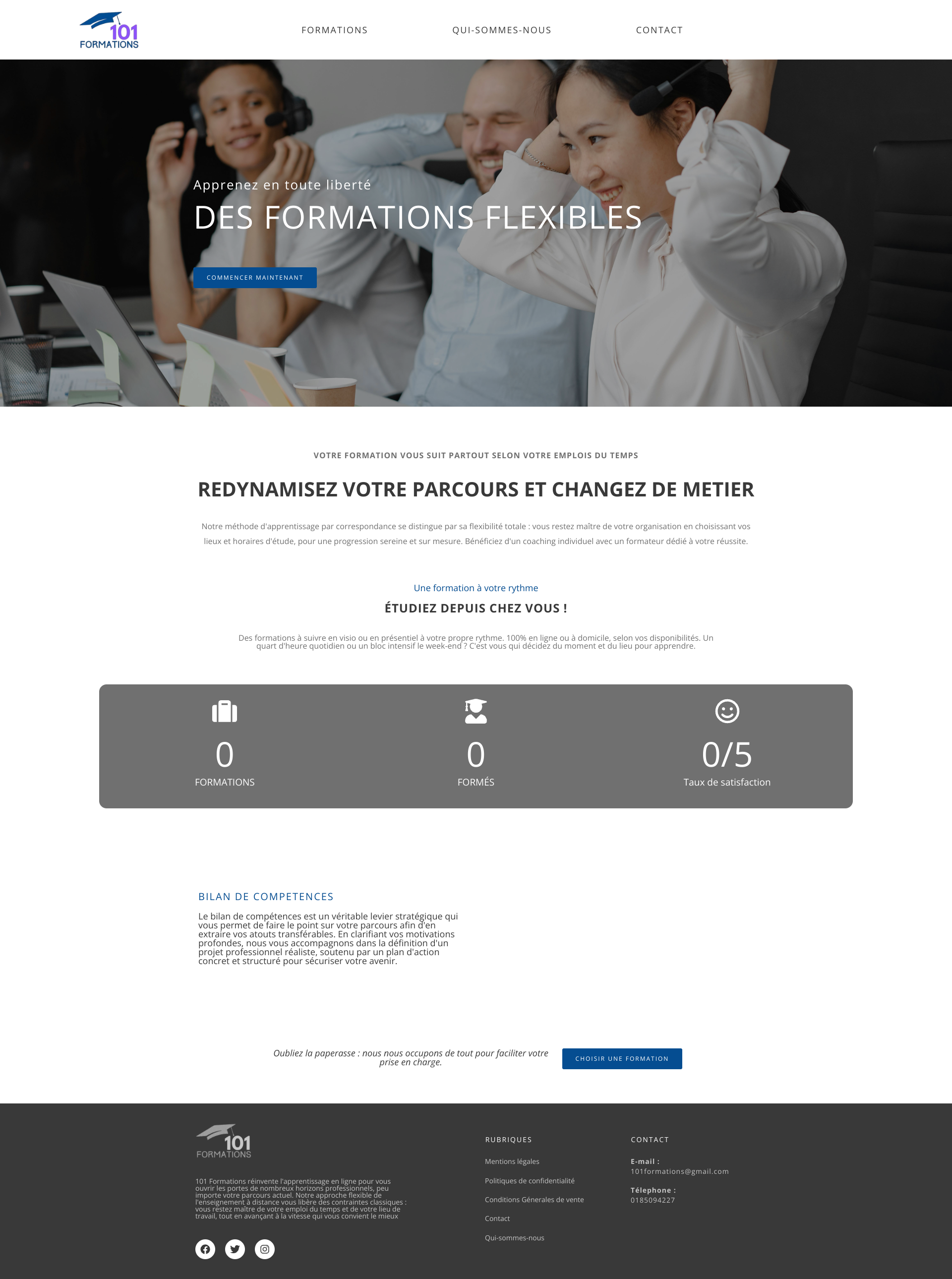 Aperçu du site