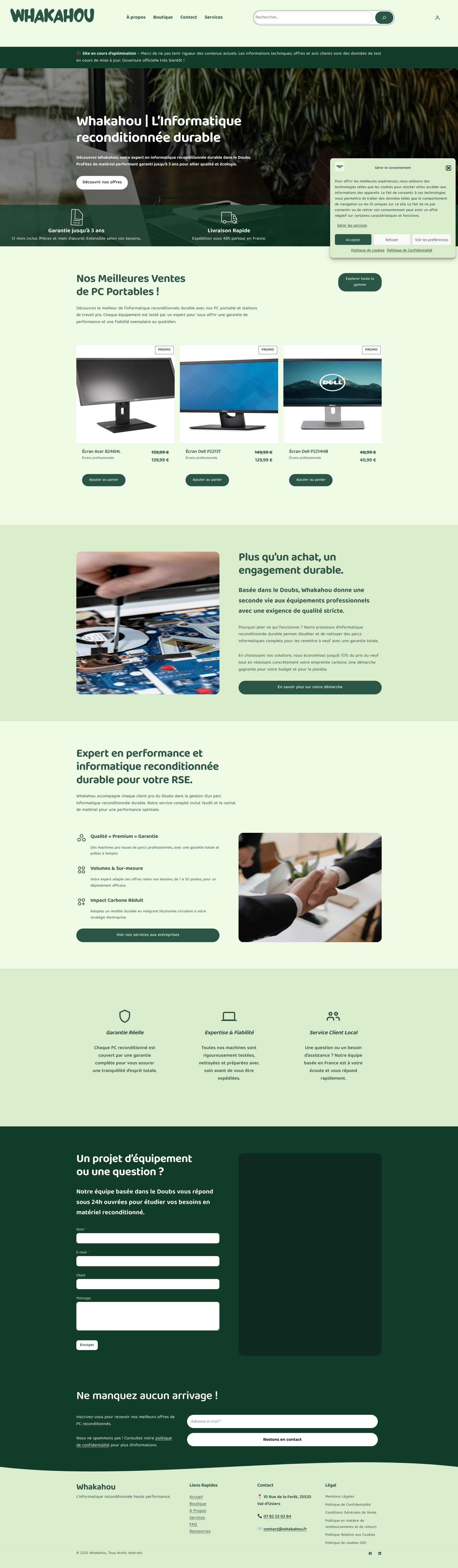 Aperçu du site