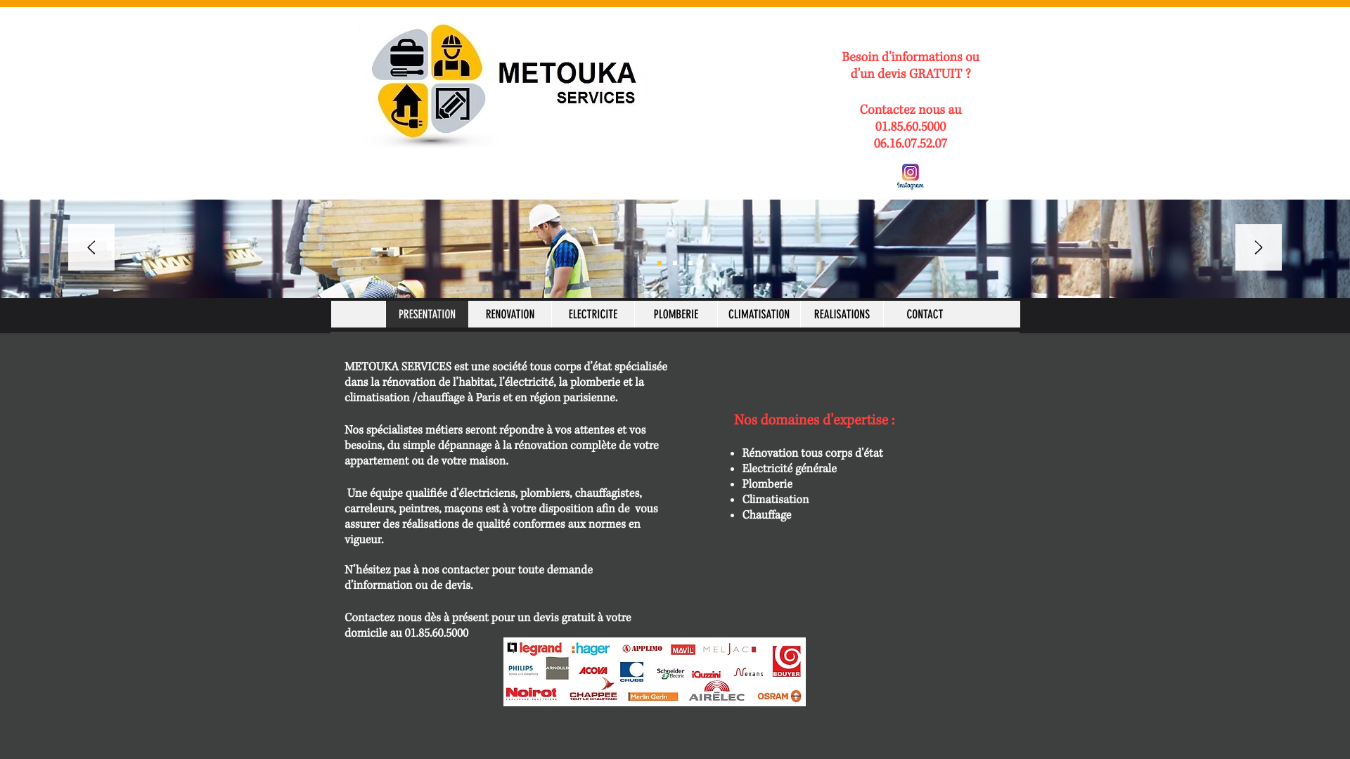 Aperçu du site