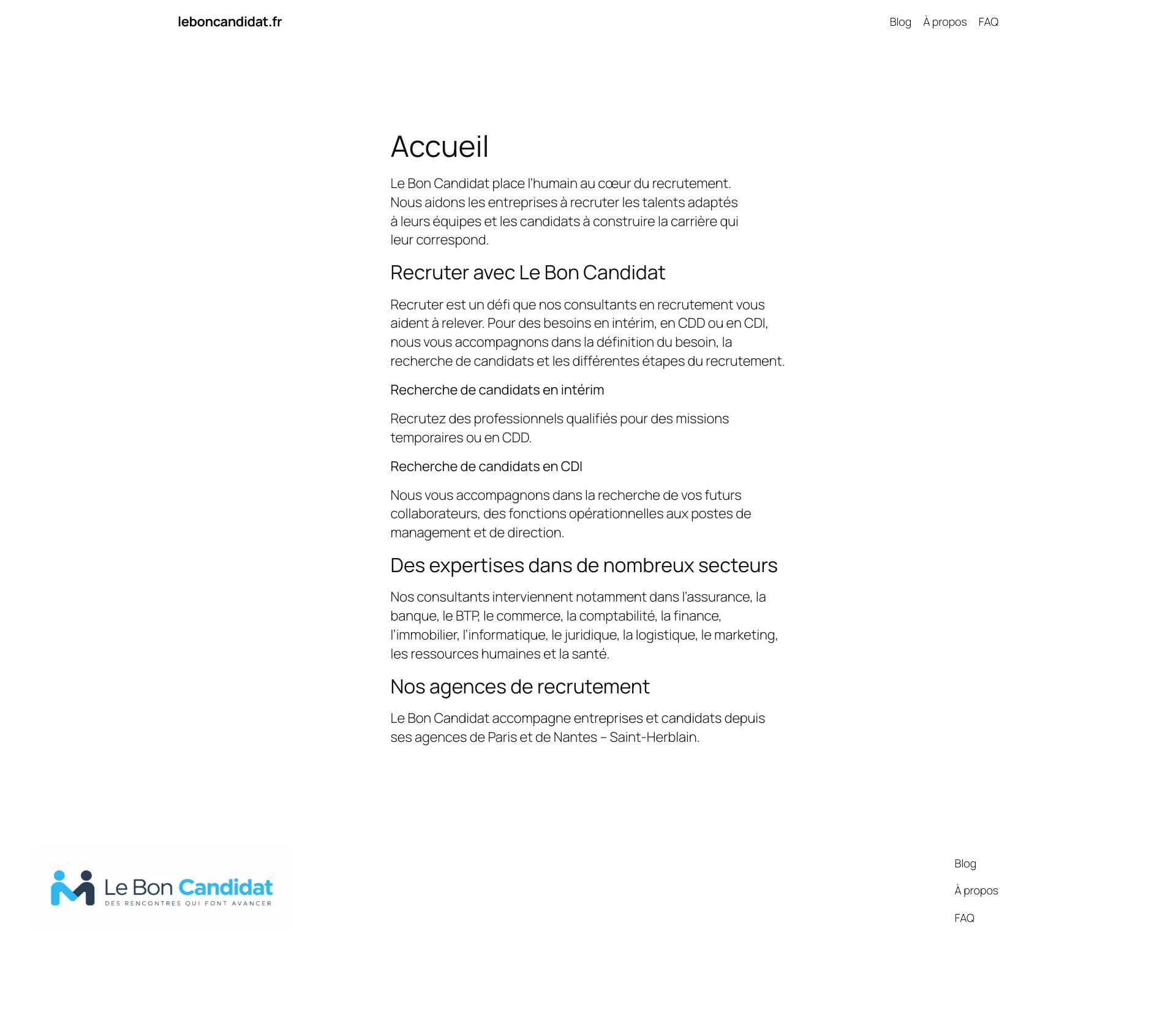 Aperçu du site