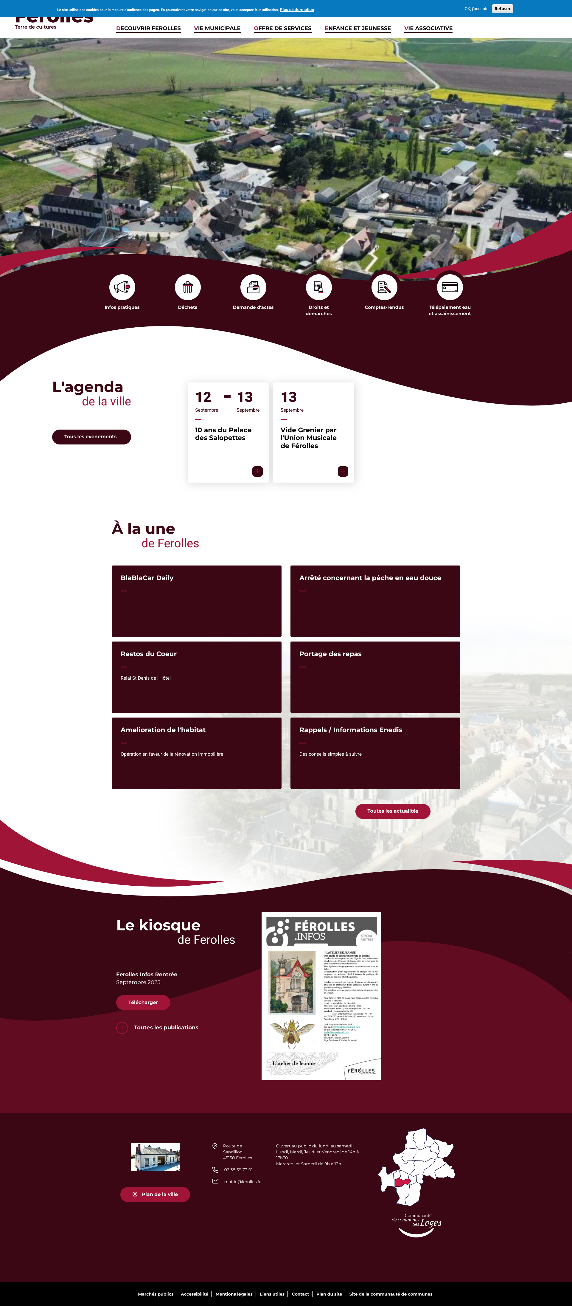 Aperçu du site