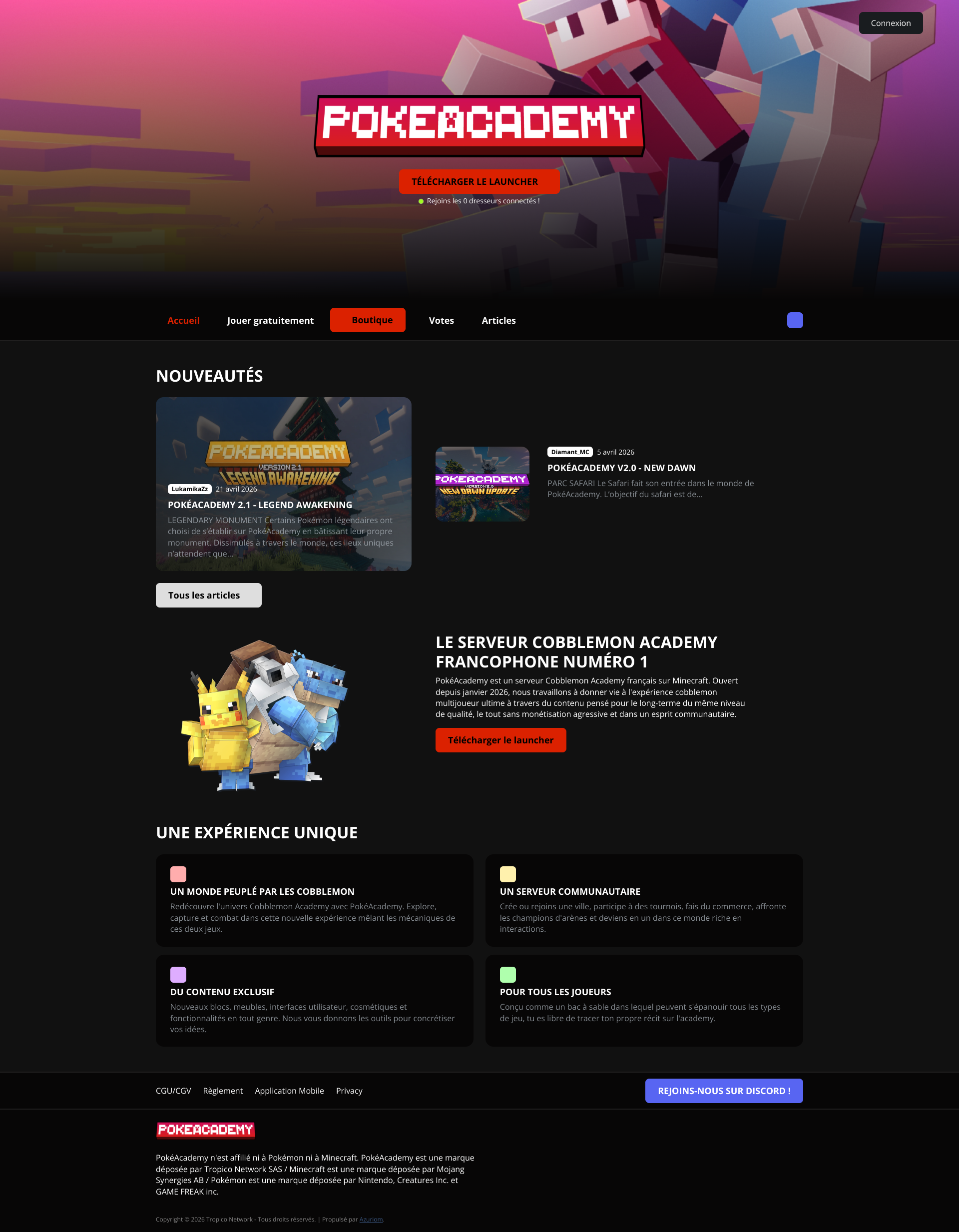 Aperçu du site