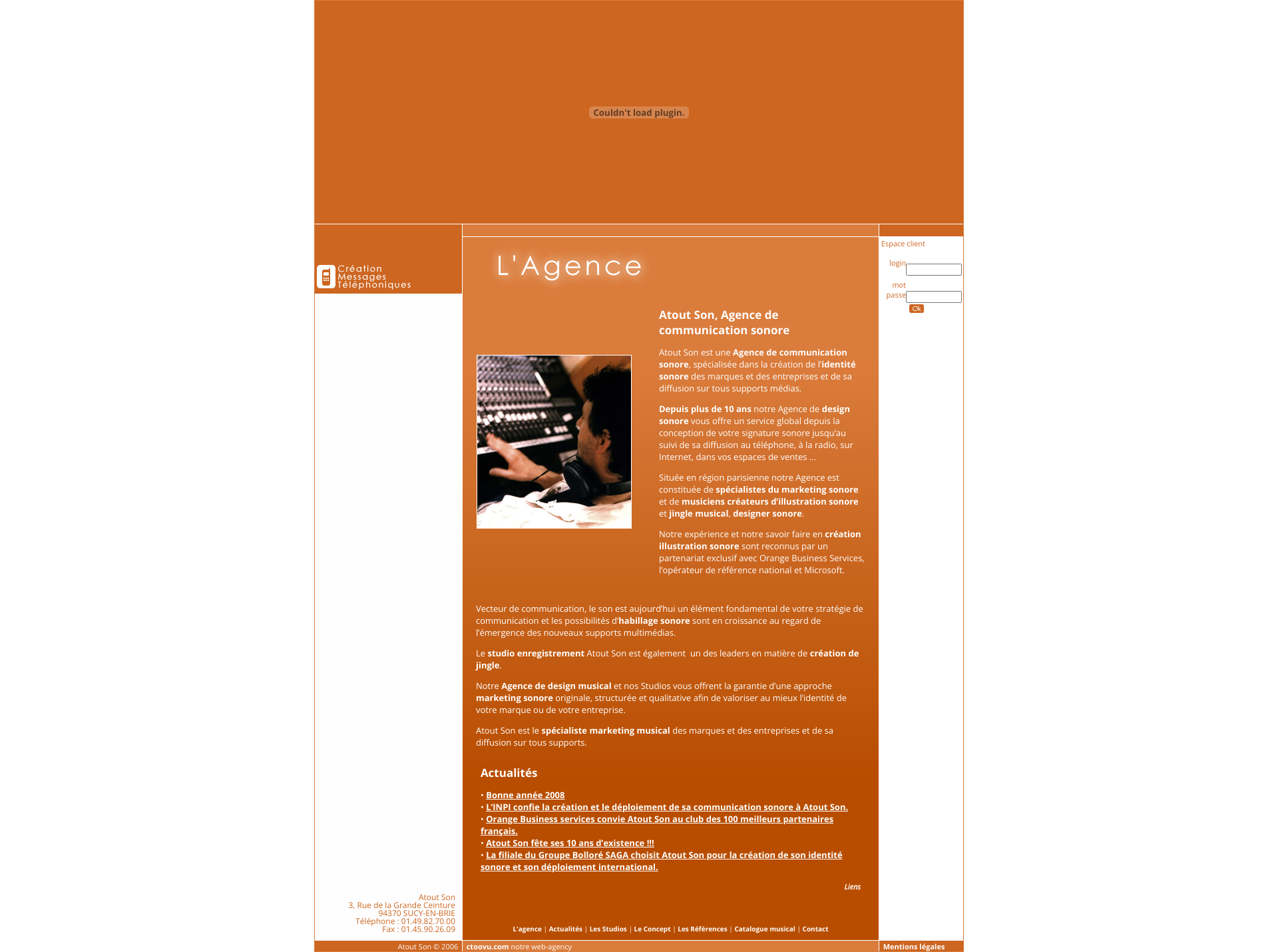 Aperçu du site