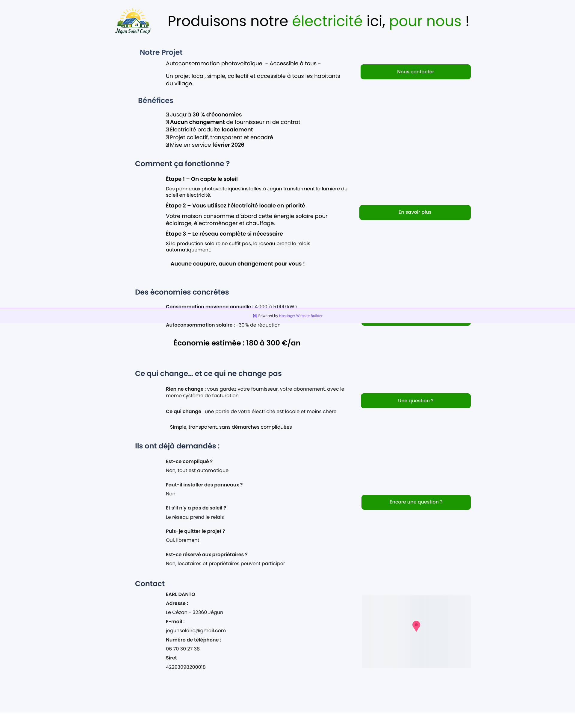 Aperçu du site