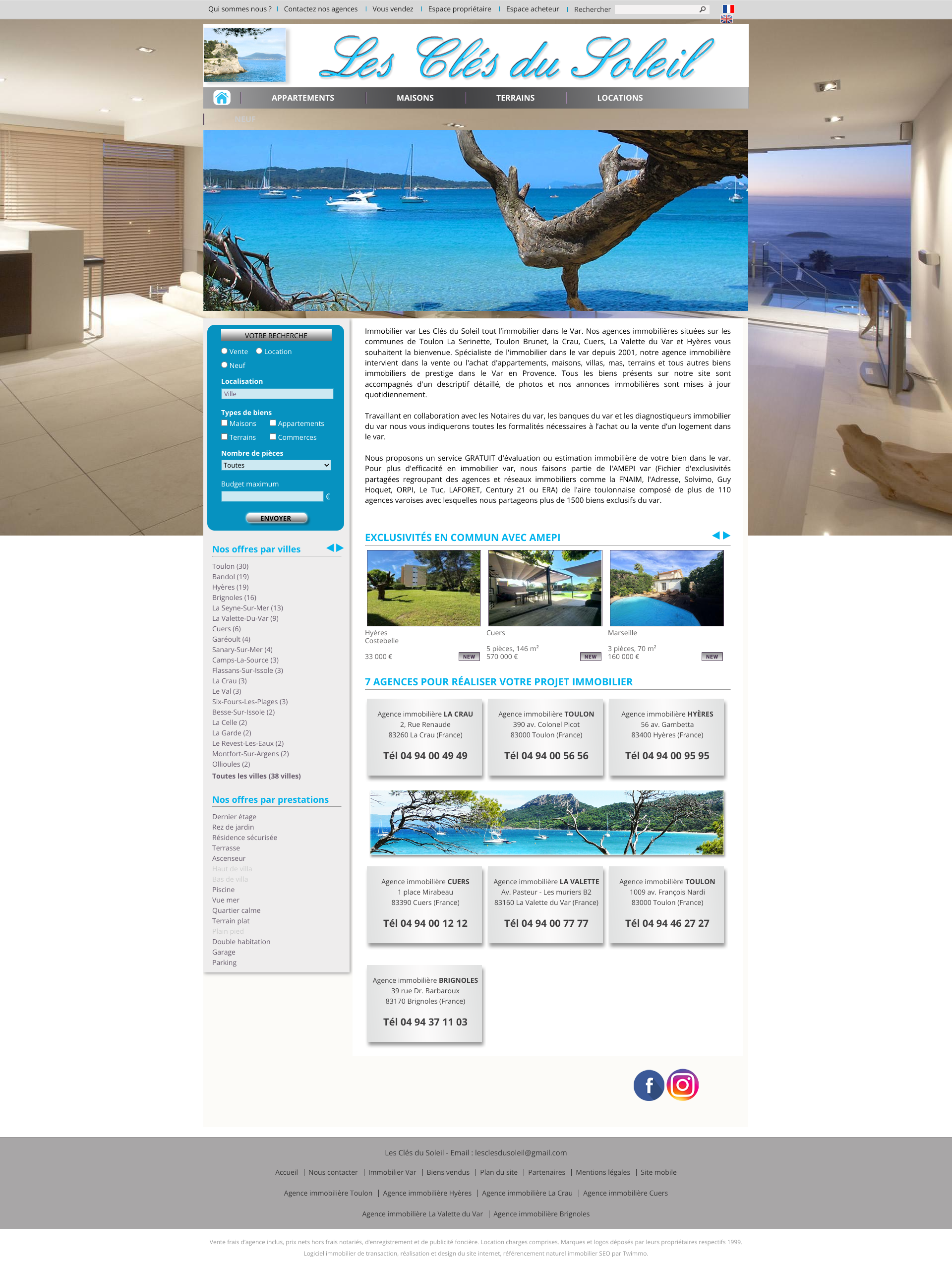Aperçu du site