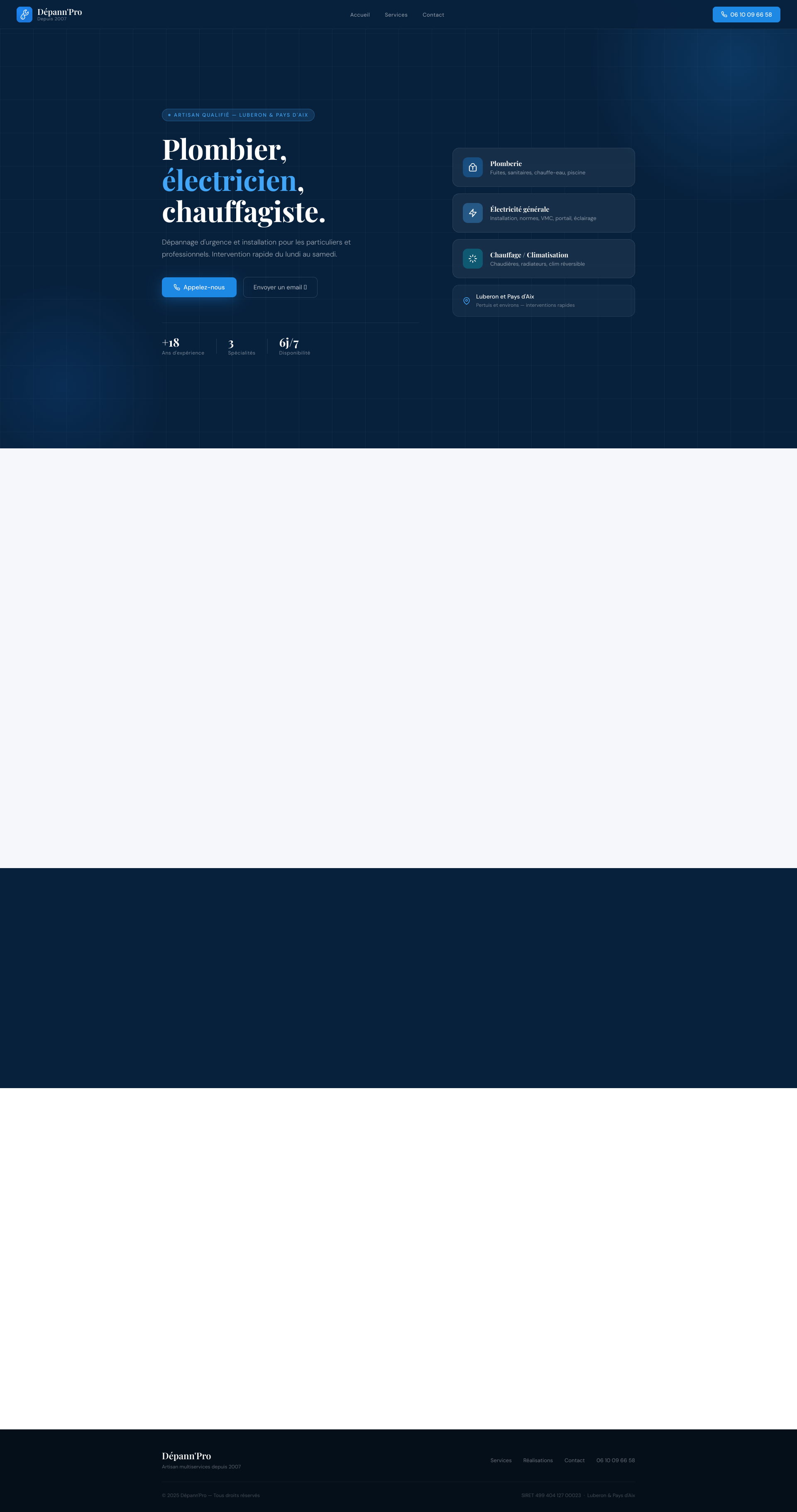 Aperçu du site