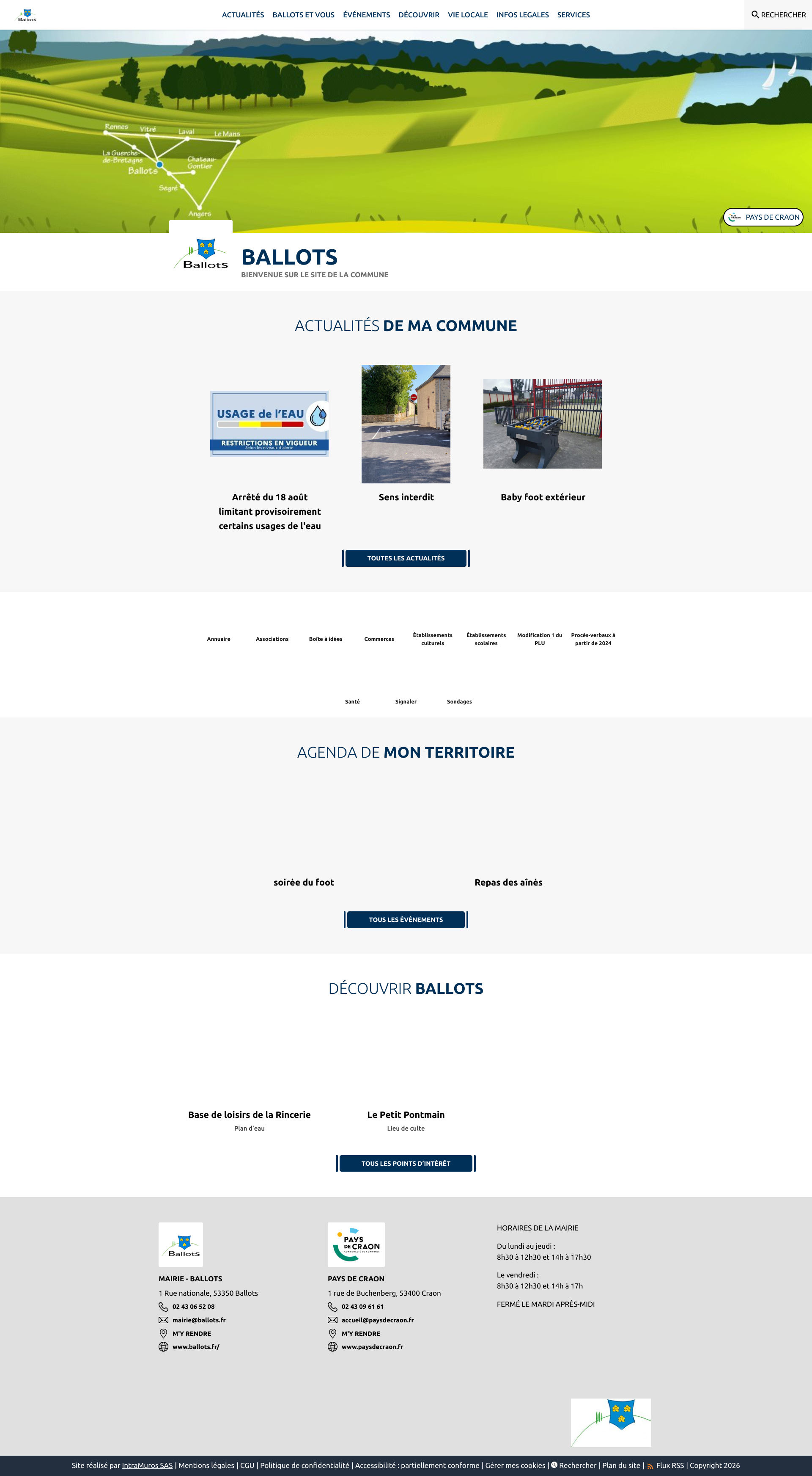 Aperçu du site
