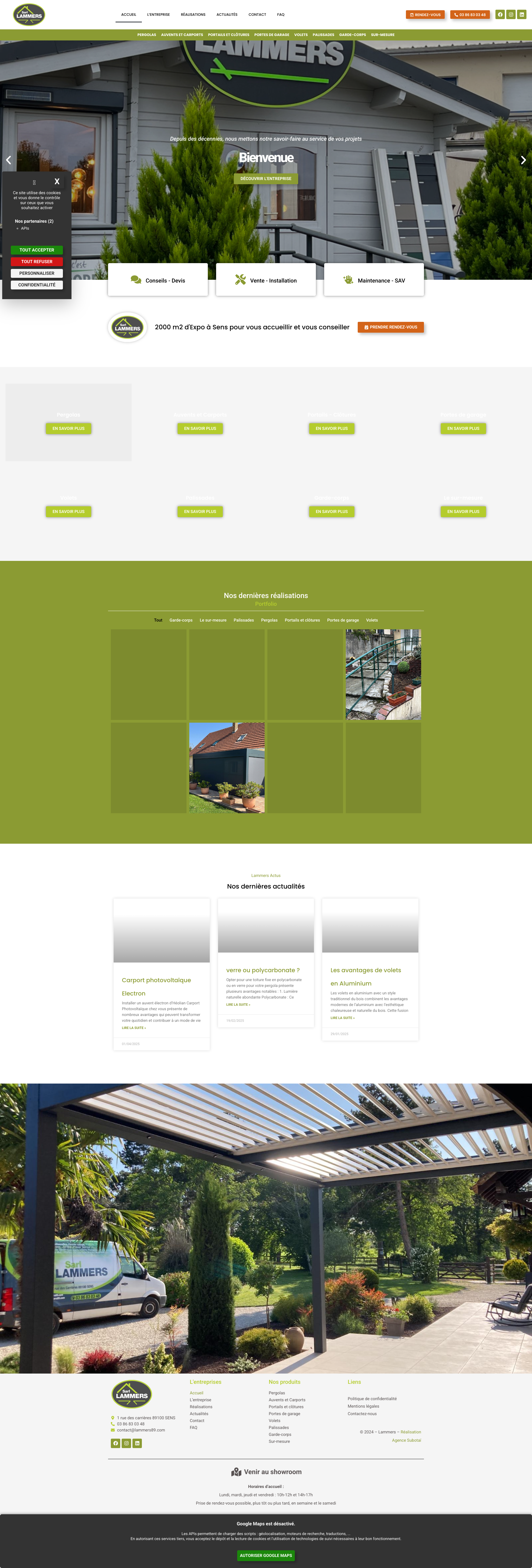 Aperçu du site