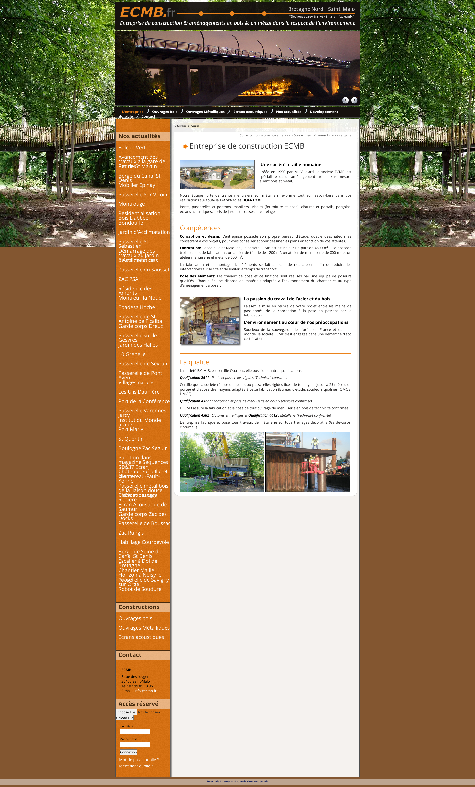 Aperçu du site