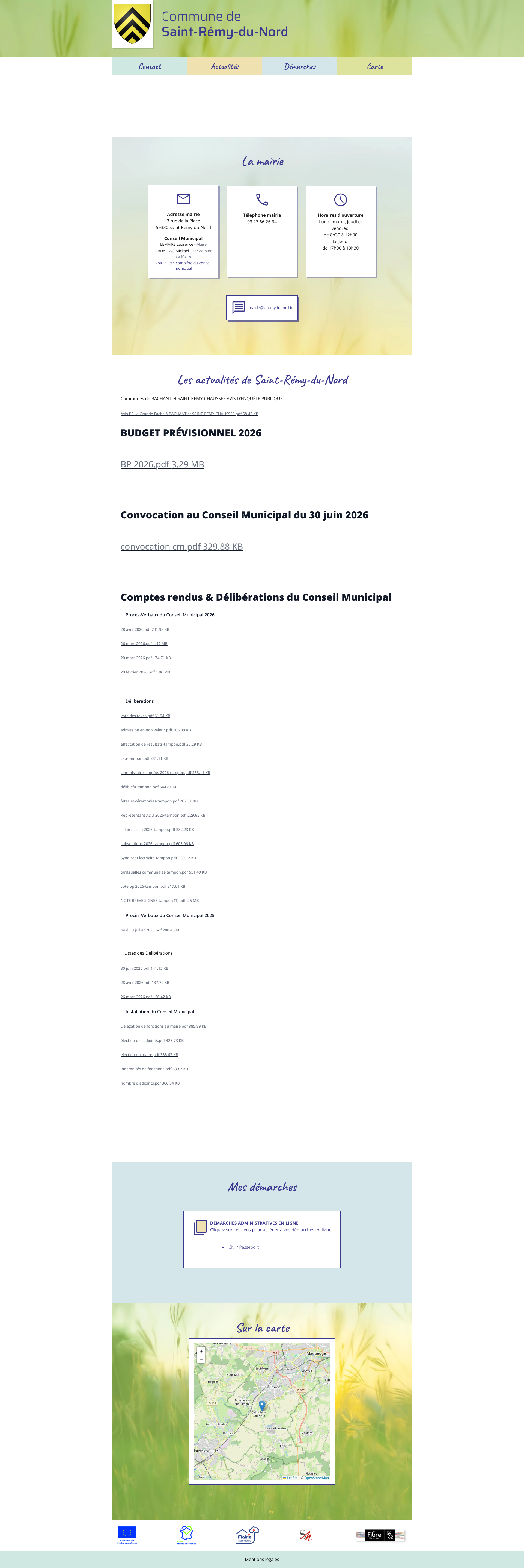 Aperçu du site
