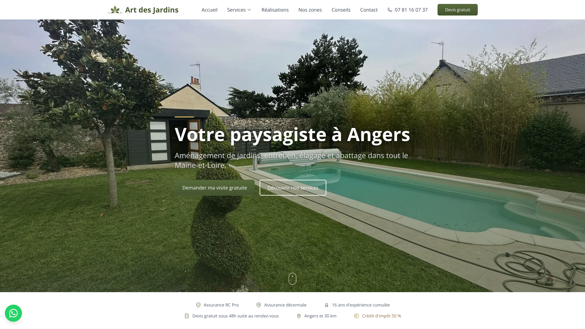 Aperçu du site