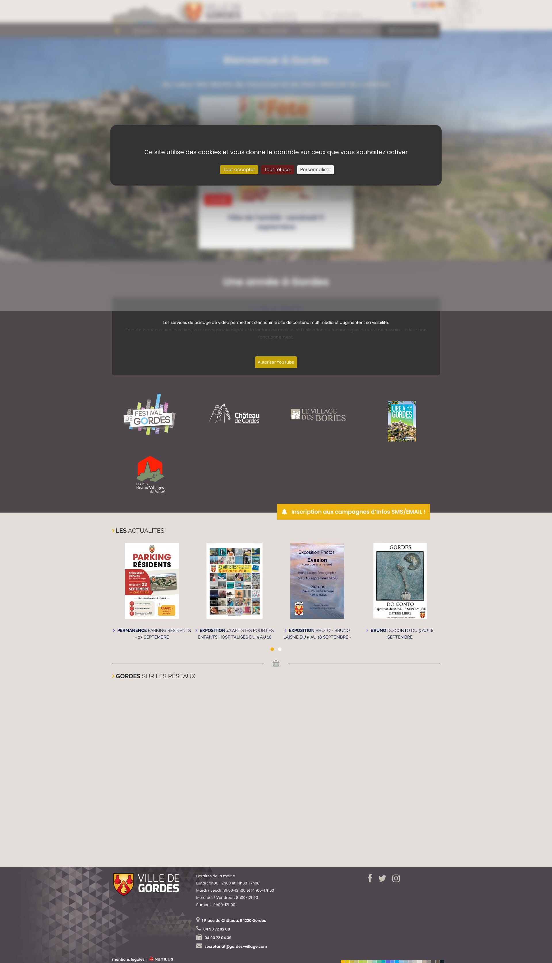 Aperçu du site
