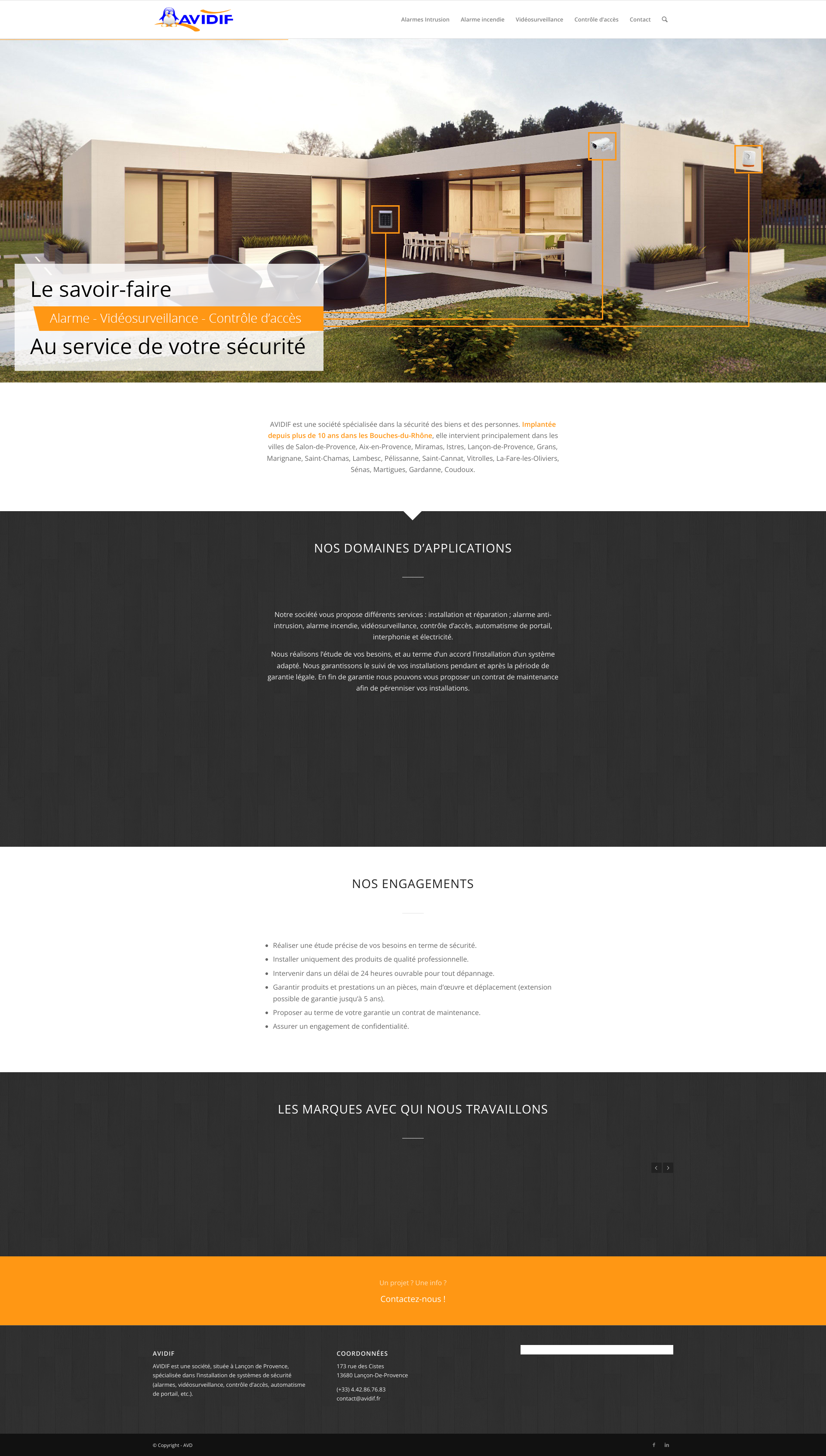 Aperçu du site
