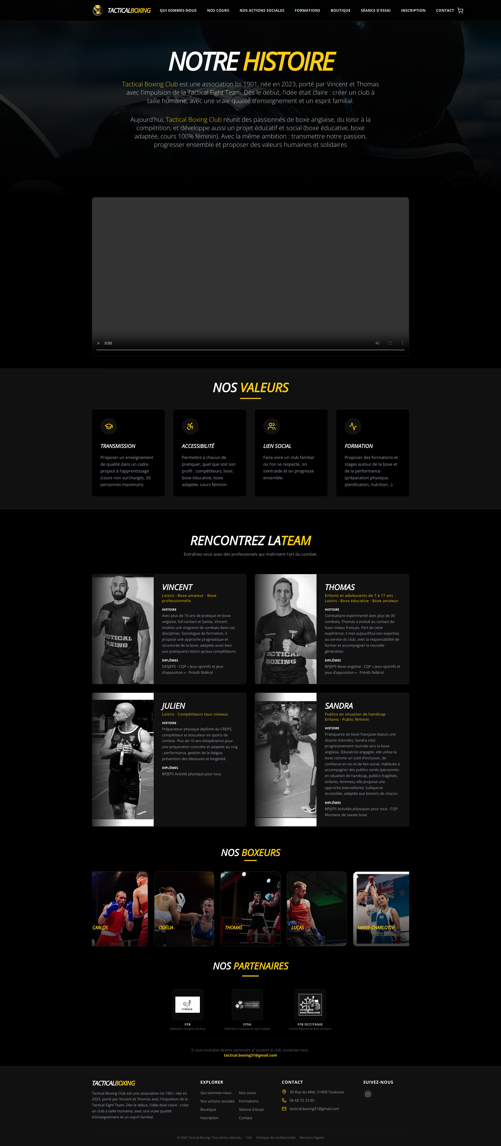 Aperçu du site