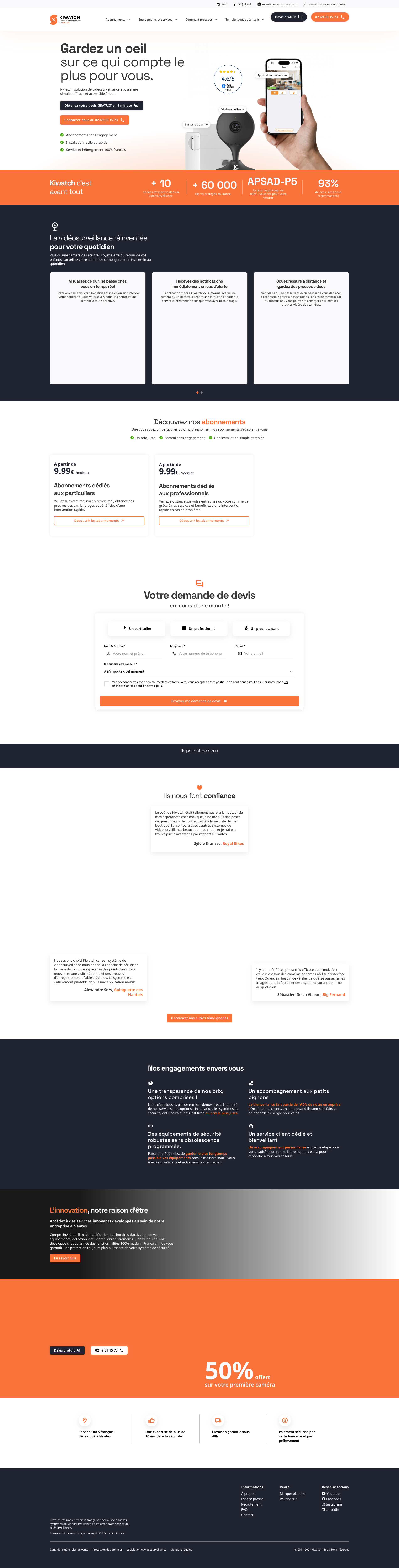 Aperçu du site