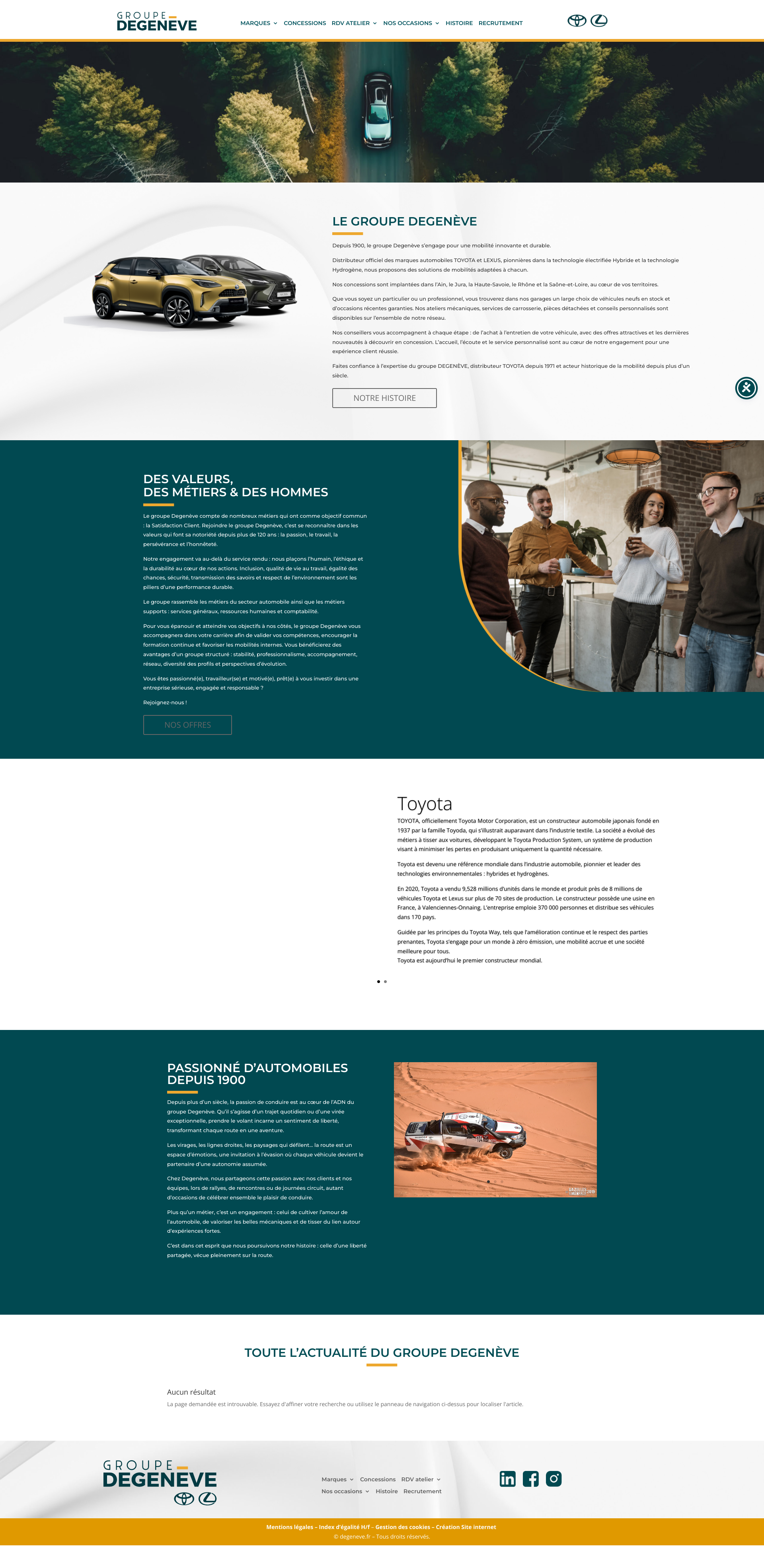 Aperçu du site
