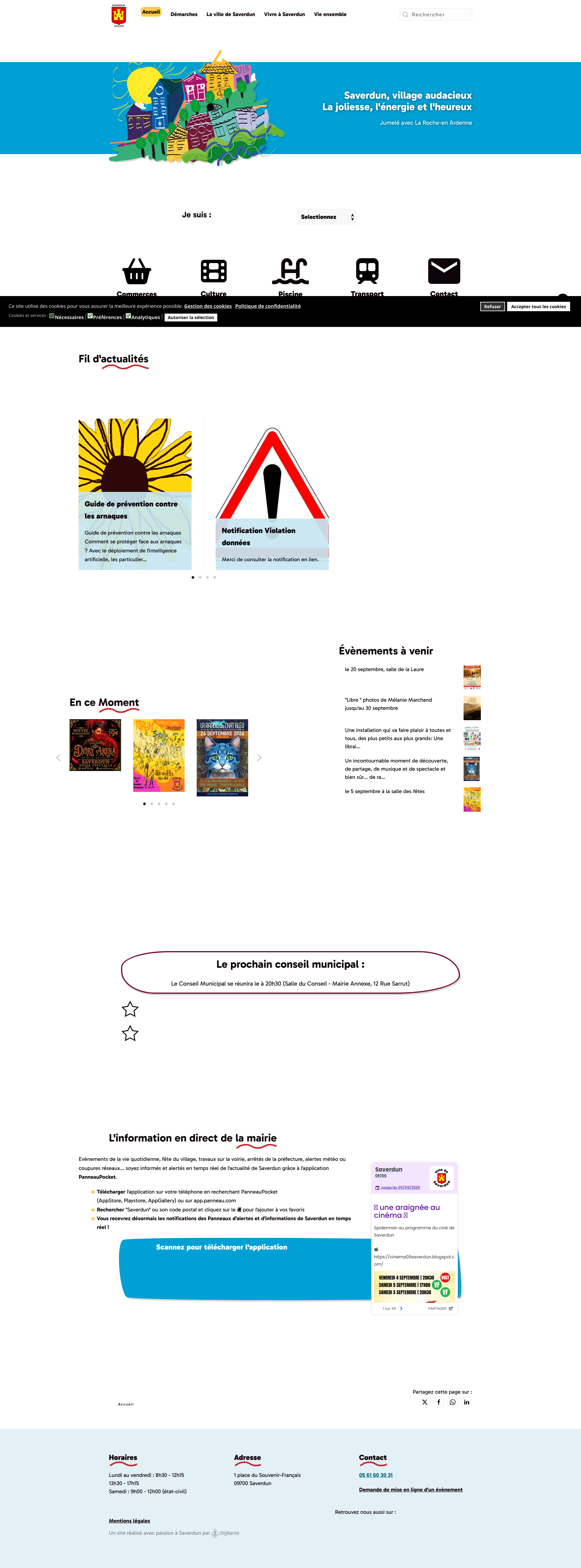 Aperçu du site