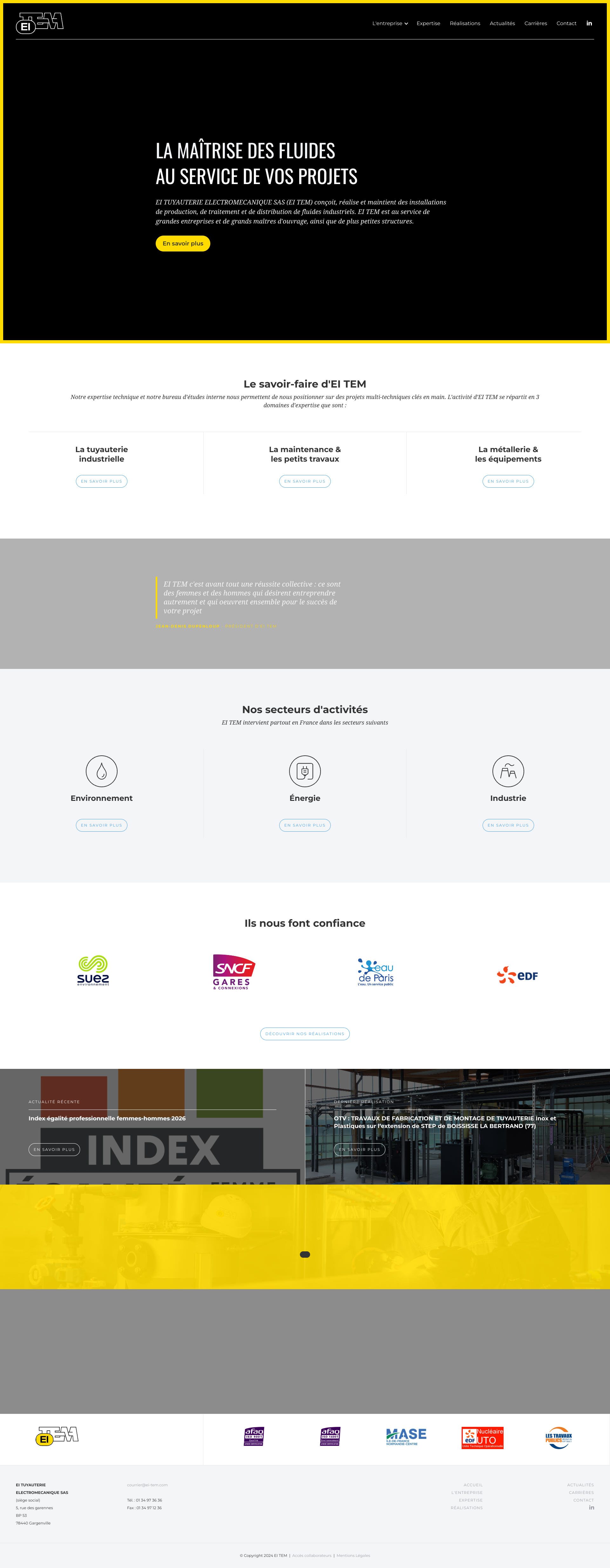 Aperçu du site