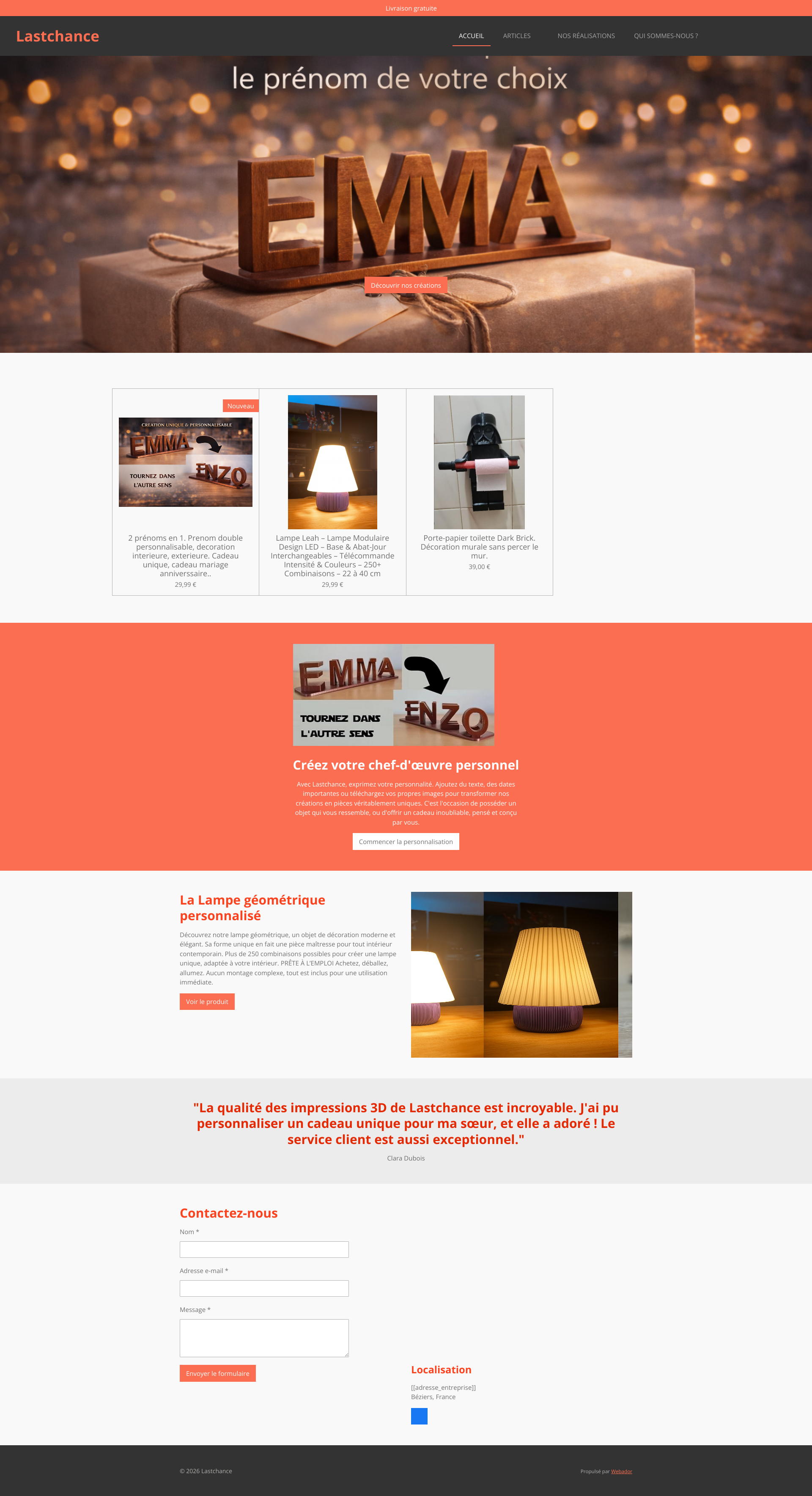 Aperçu du site