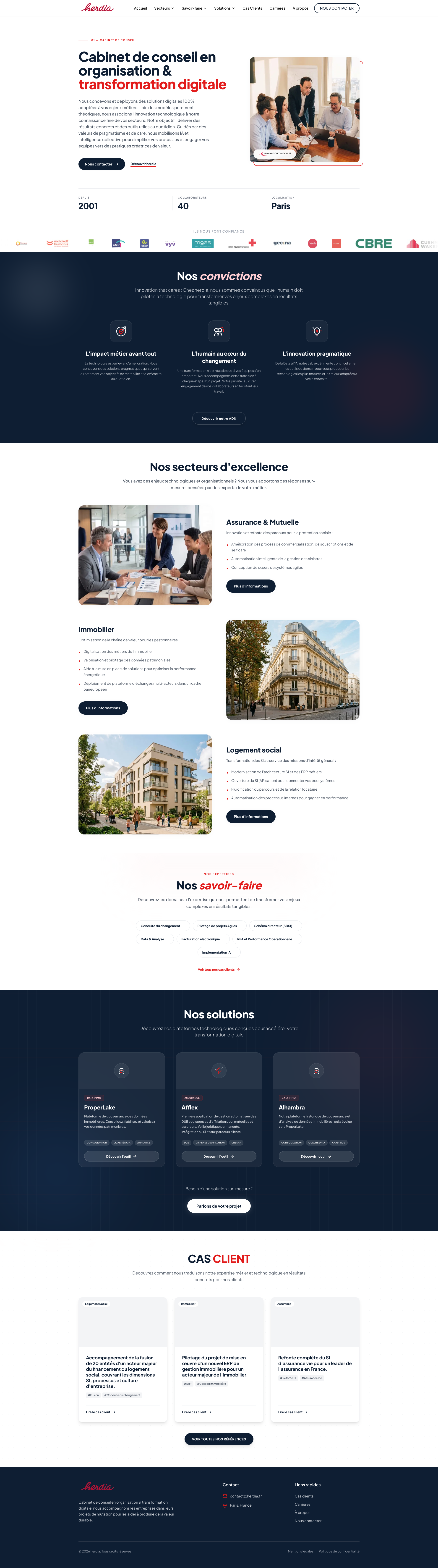 Aperçu du site