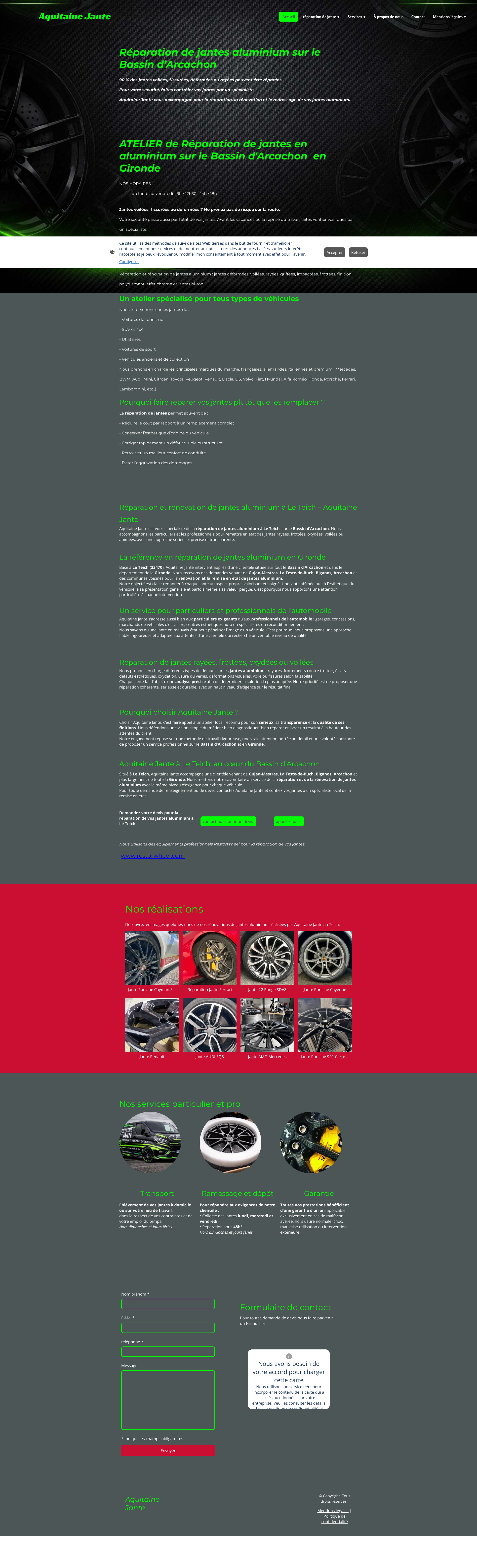 Aperçu du site