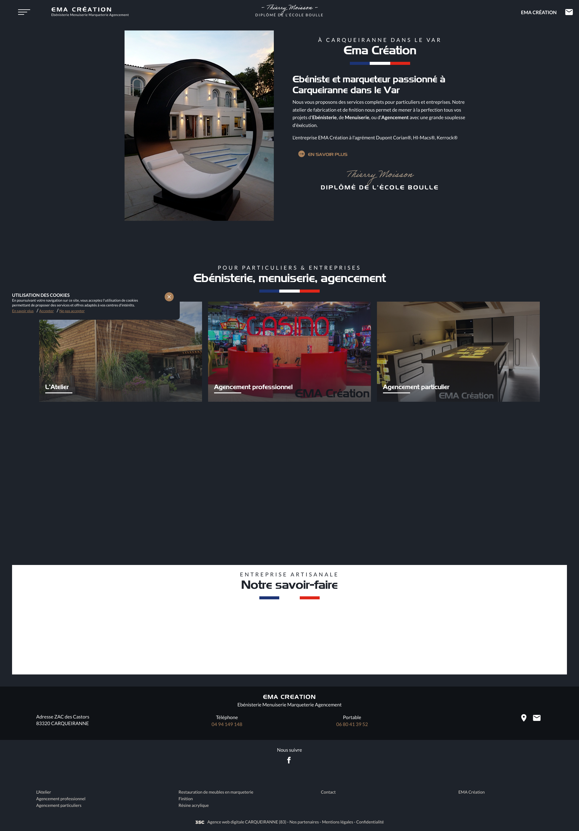 Aperçu du site