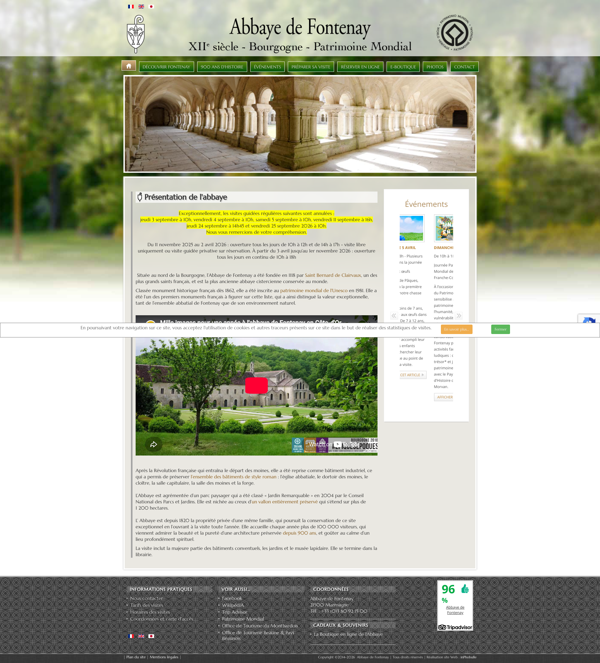 Aperçu du site
