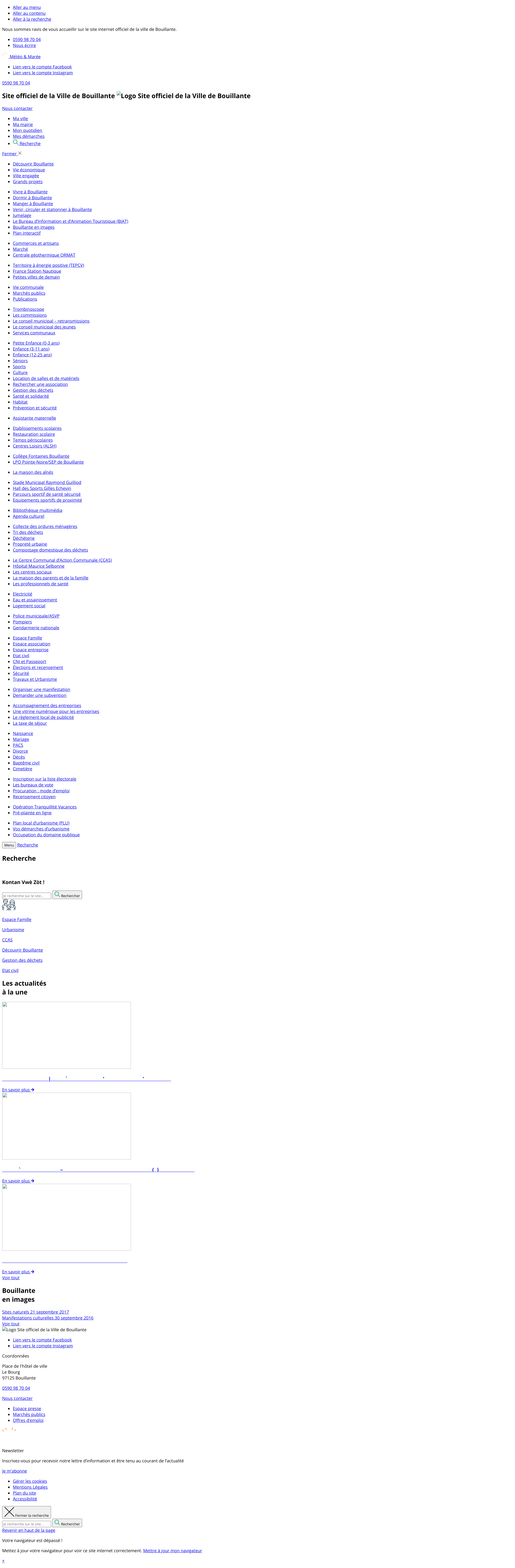 Aperçu du site
