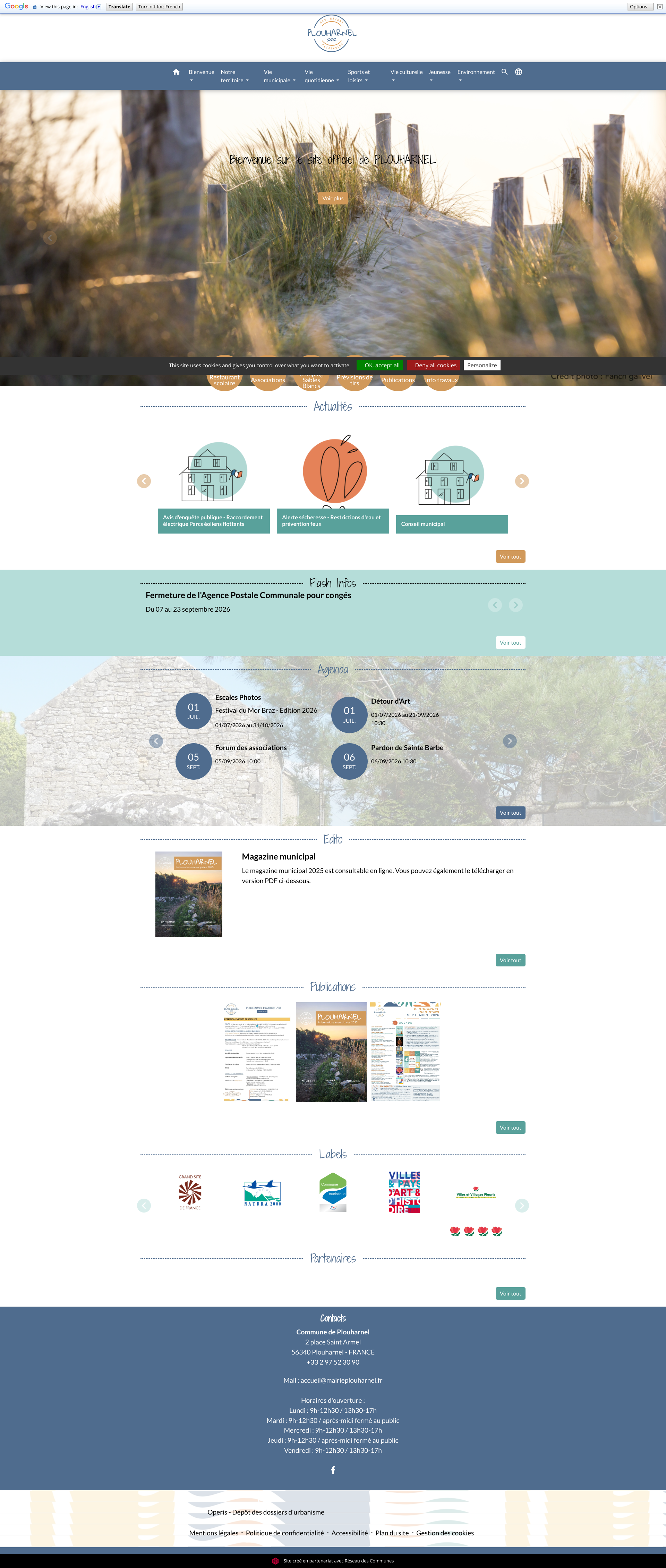 Aperçu du site
