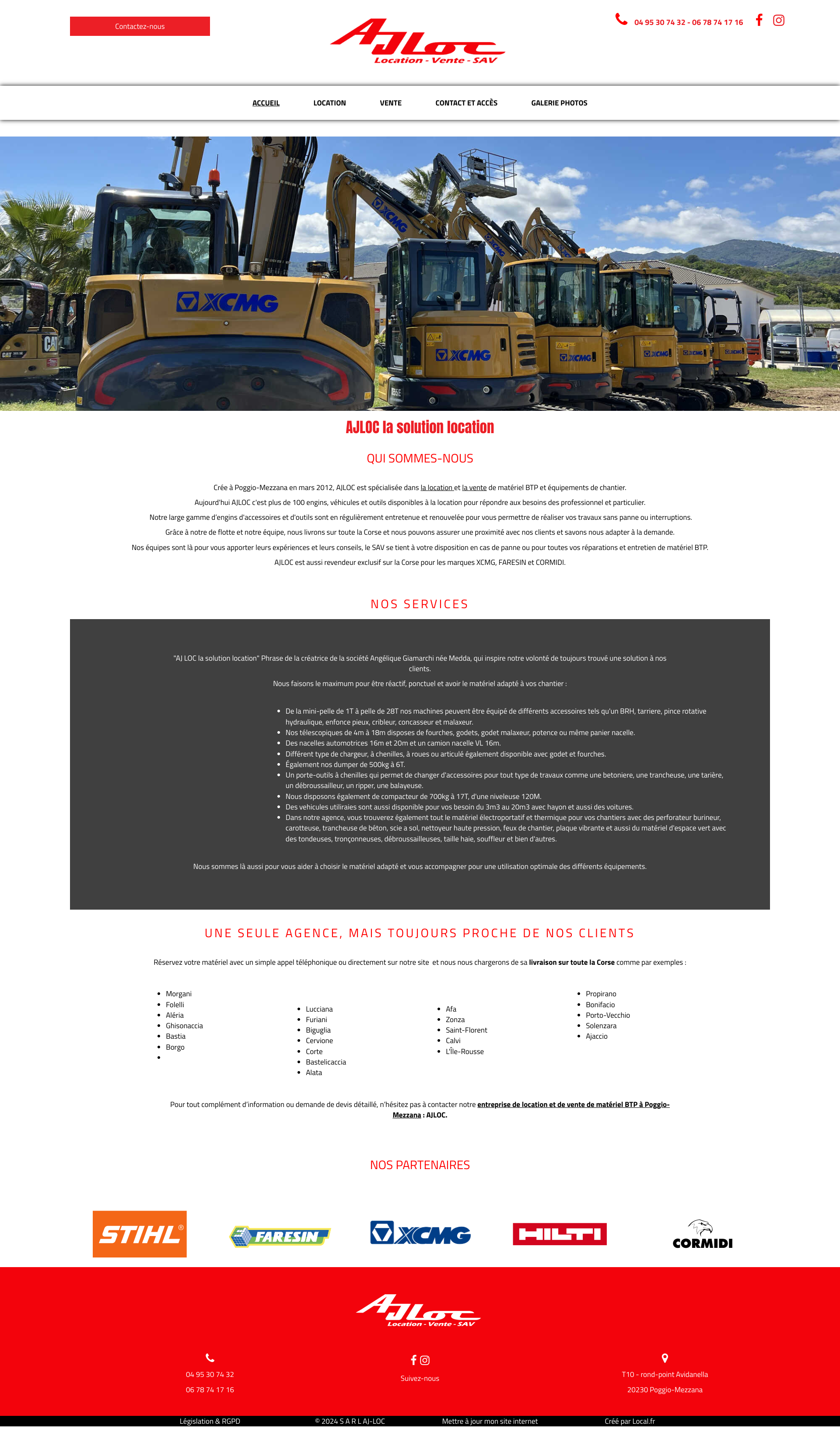 Aperçu du site