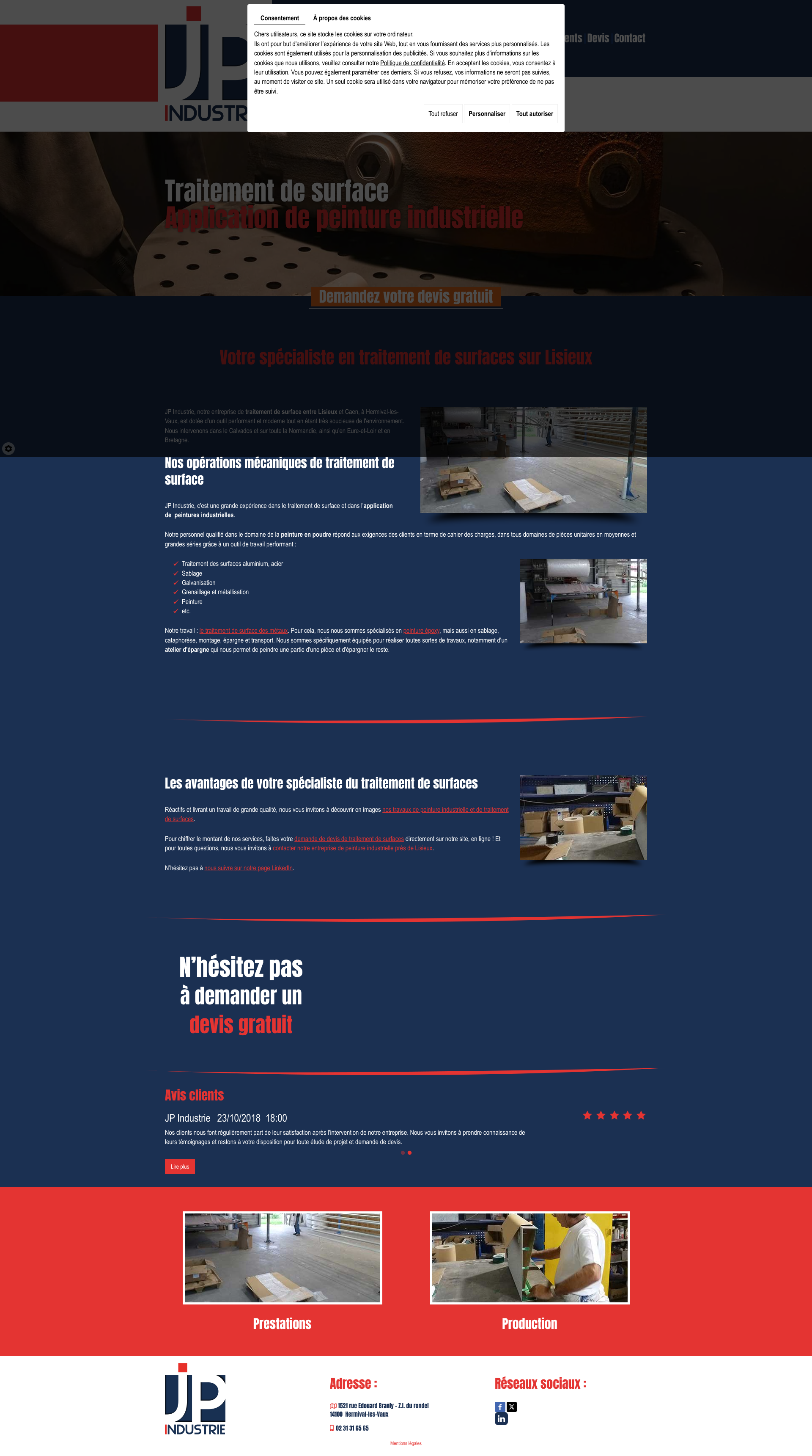 Aperçu du site