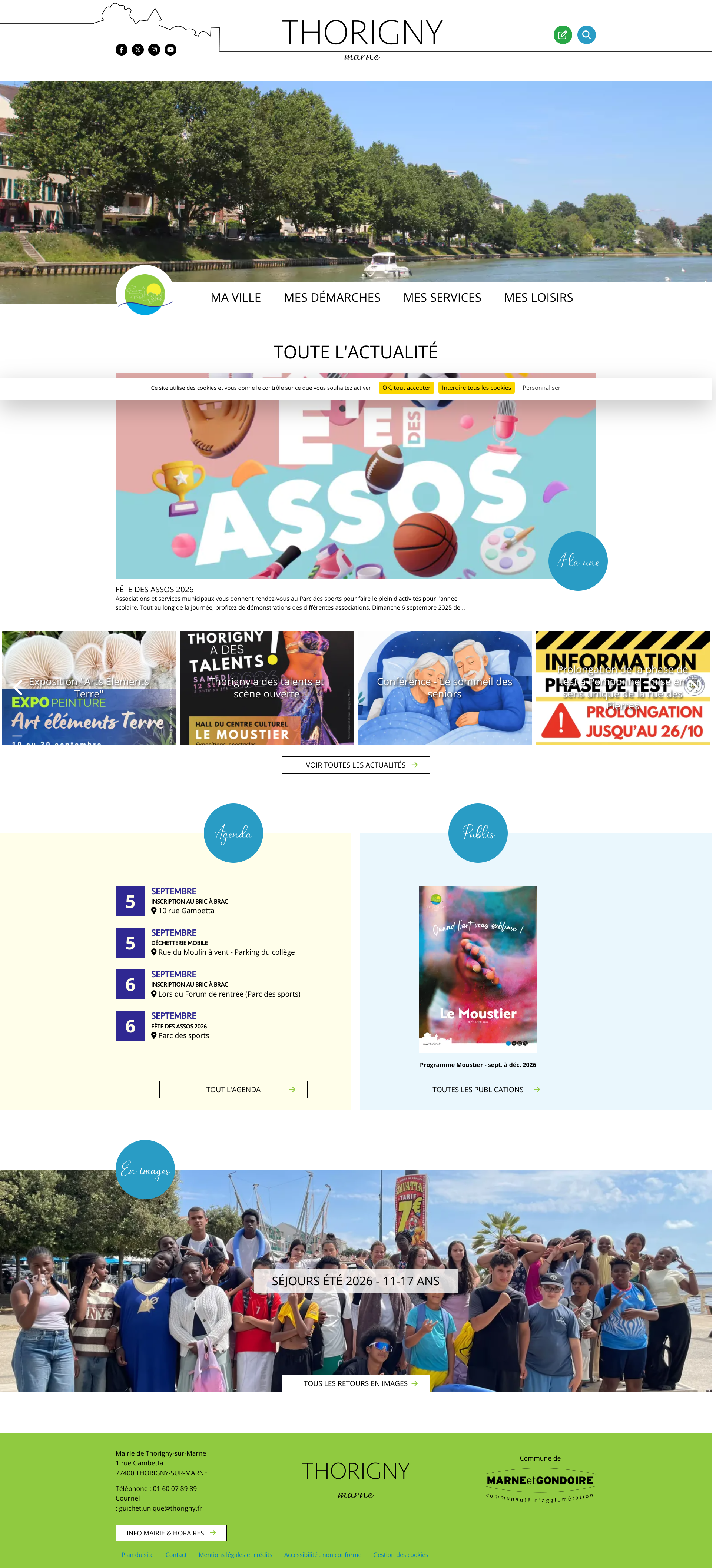 Aperçu du site