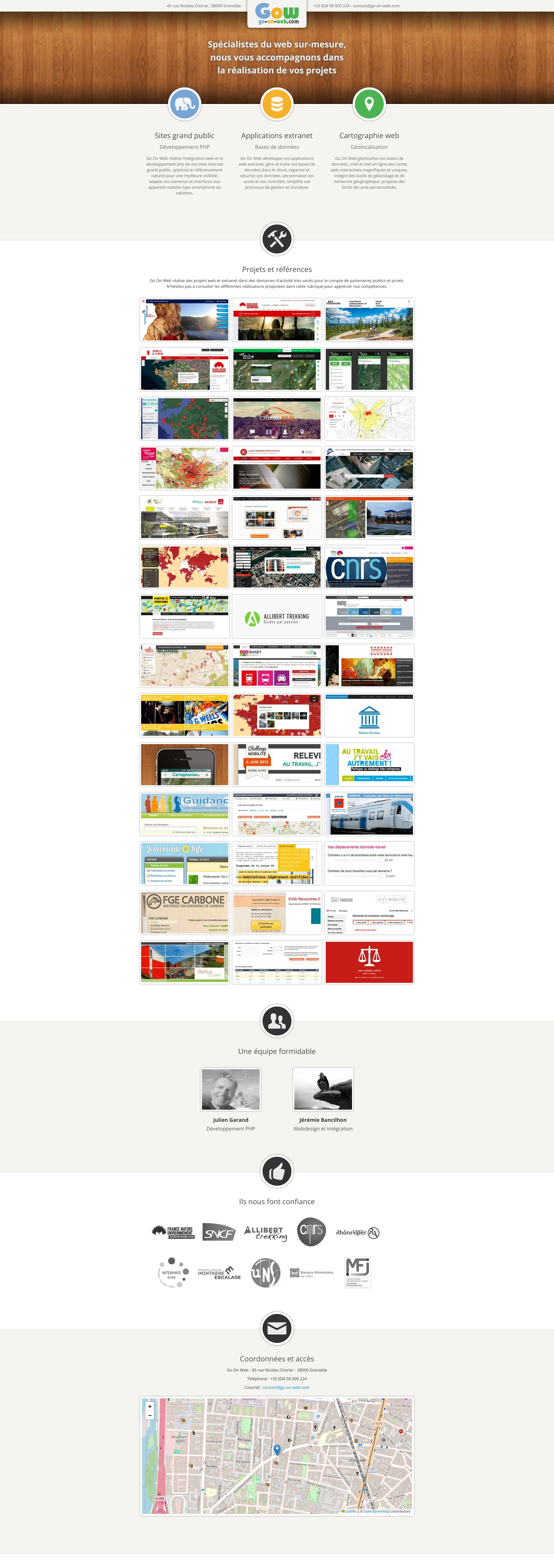 Aperçu du site
