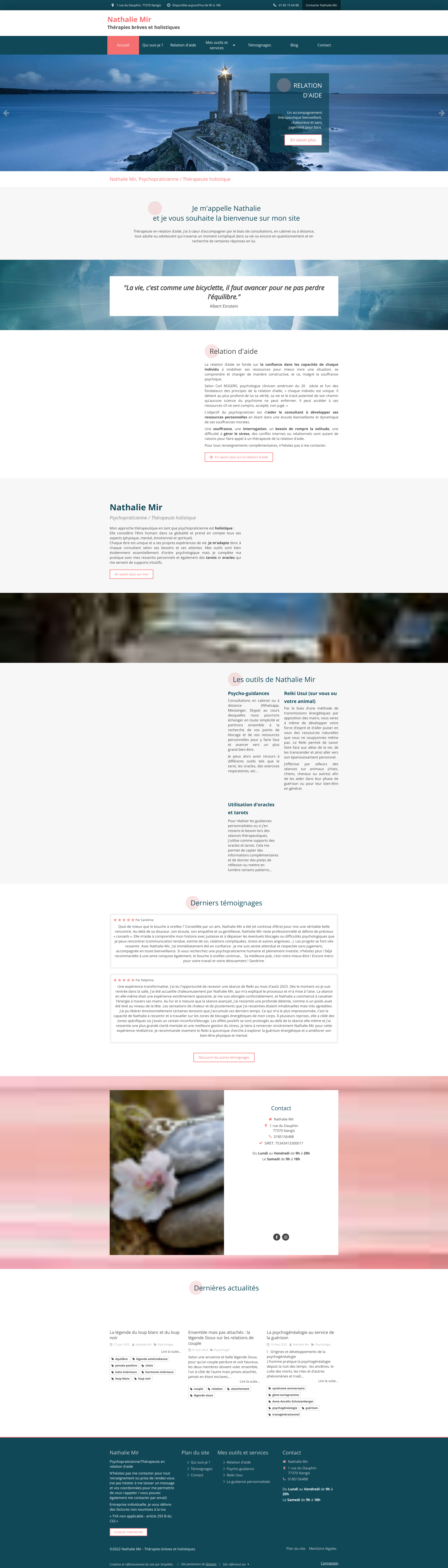 Aperçu du site