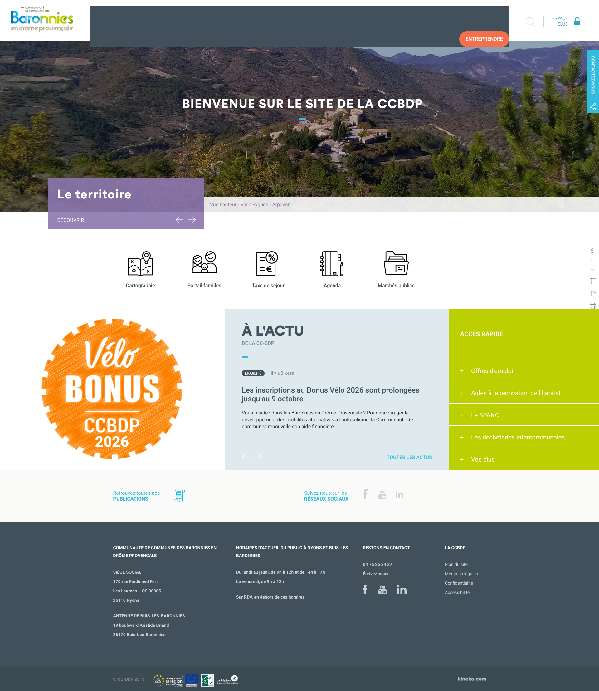 Aperçu du site