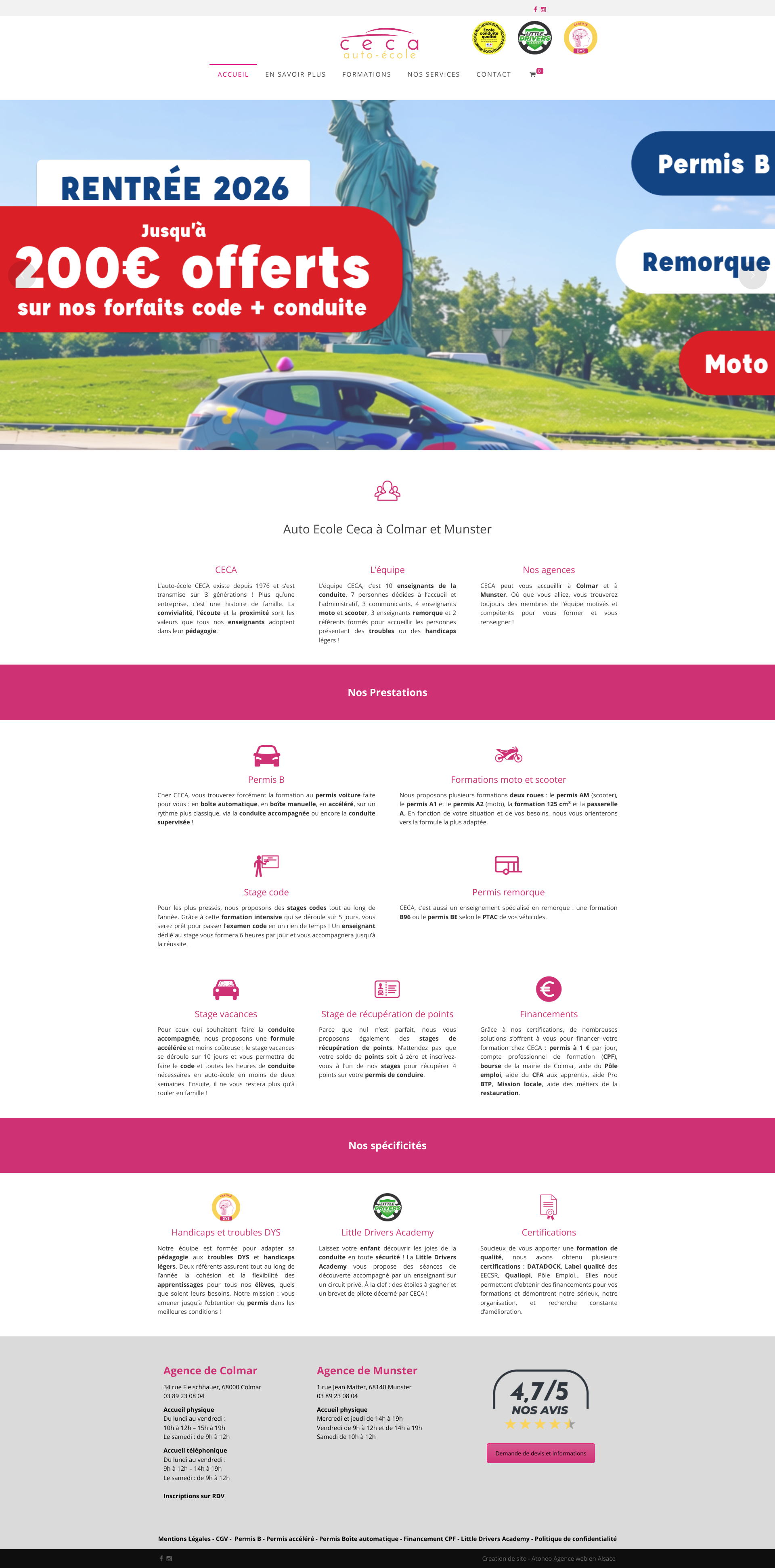 Aperçu du site