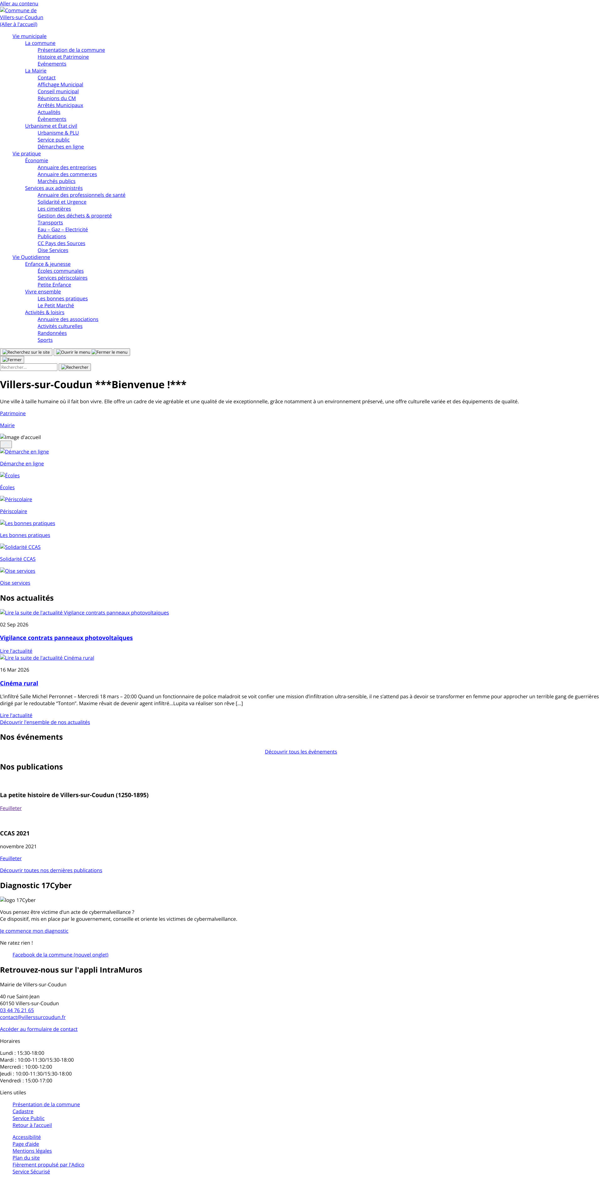 Aperçu du site